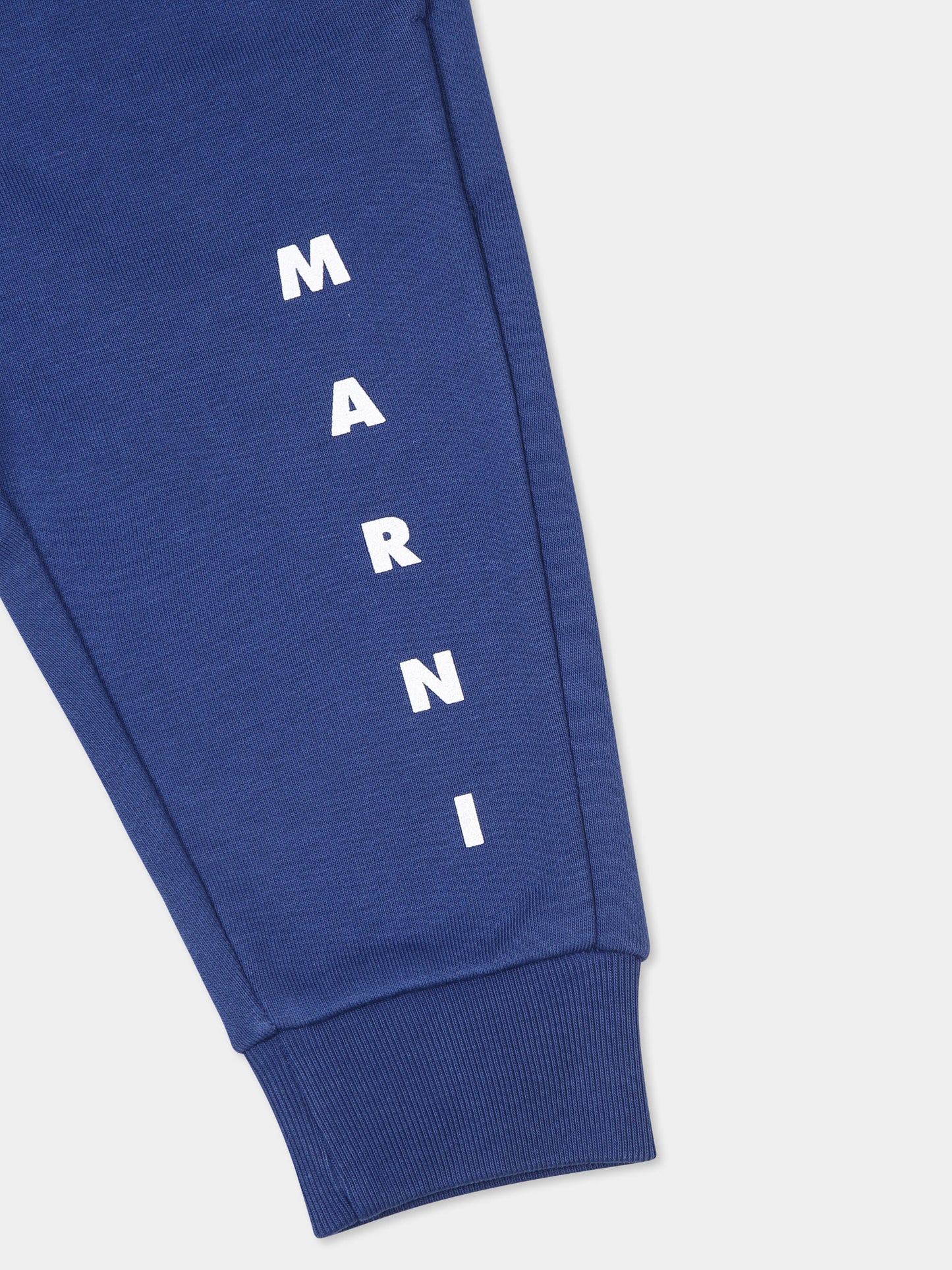 Pantaloni blu per neonato con logo,Marni Kids,M01245 M00NF MP62B 0M850