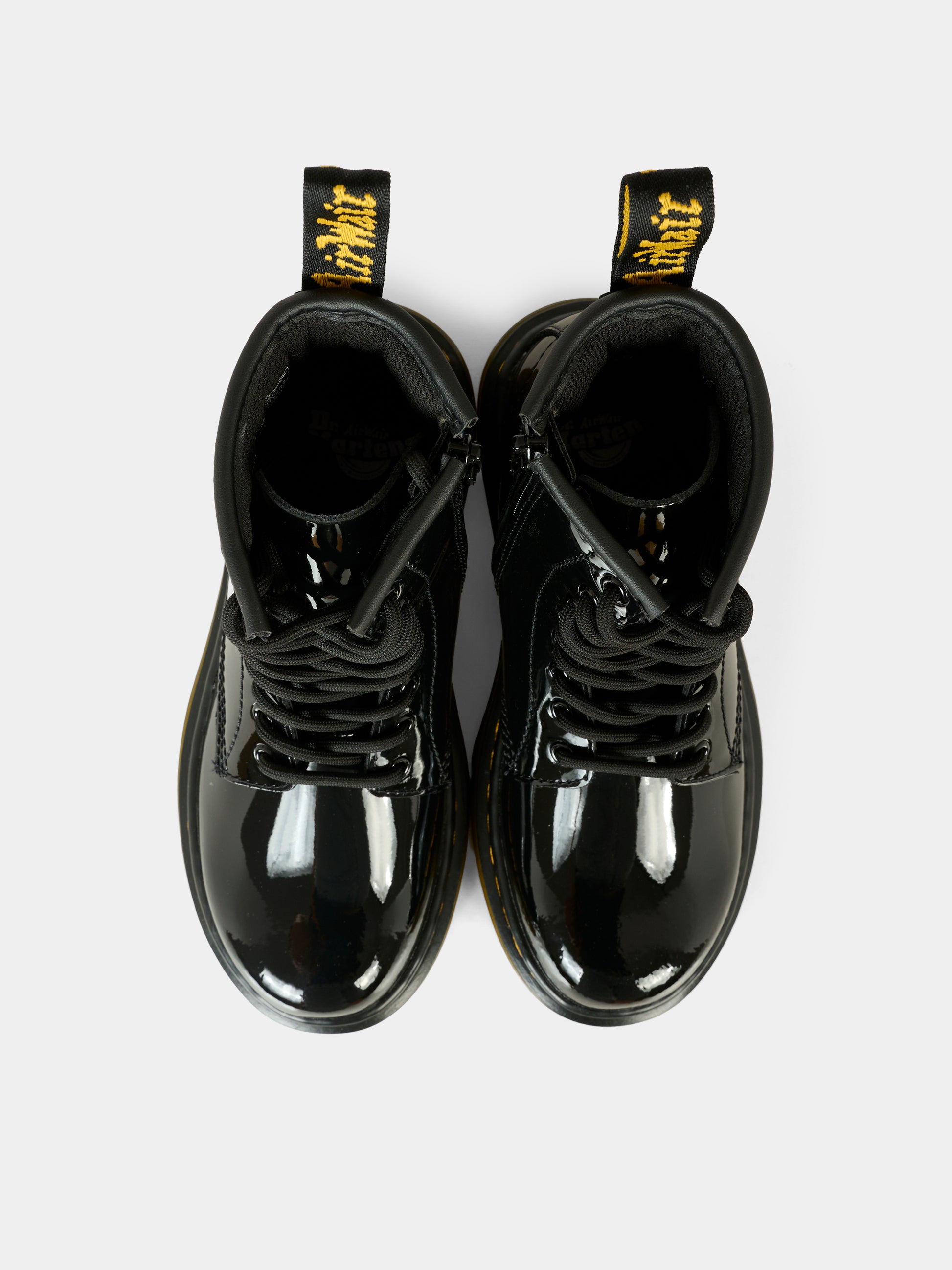 Anfibi 1460 neri per bambina con logo,Dr. Martens,1460 Y 21979001 BLACK PATENT LAMPER