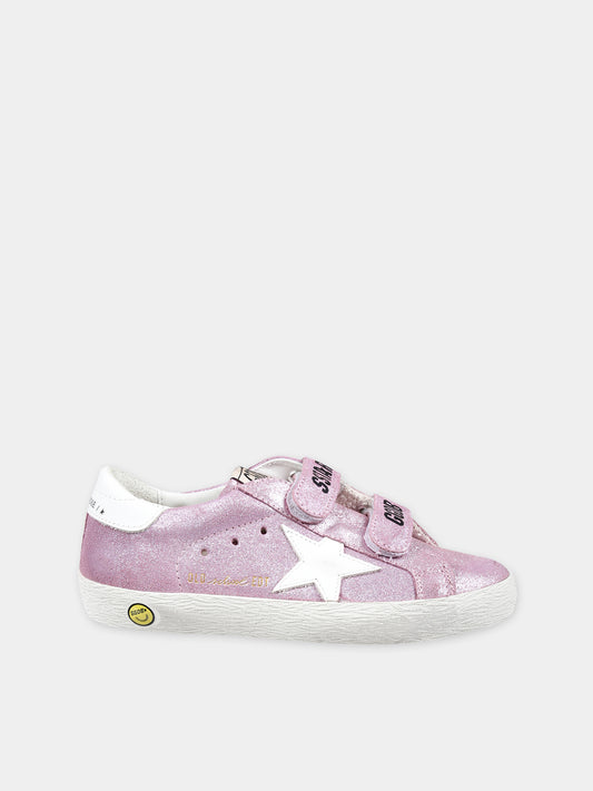 Sneakers Old School viola per bambina con stella,Golden Goose,GJF00111 F006070 80454