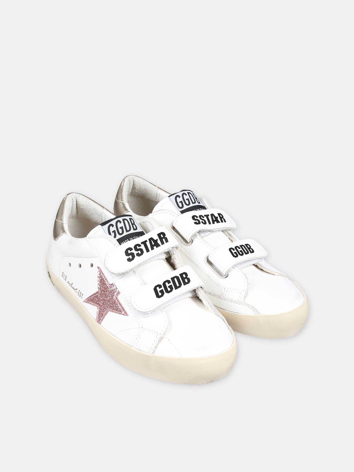 Sneakers Old School bianche per bambina con stella,Golden Goose,GJF00111 F006072 11902