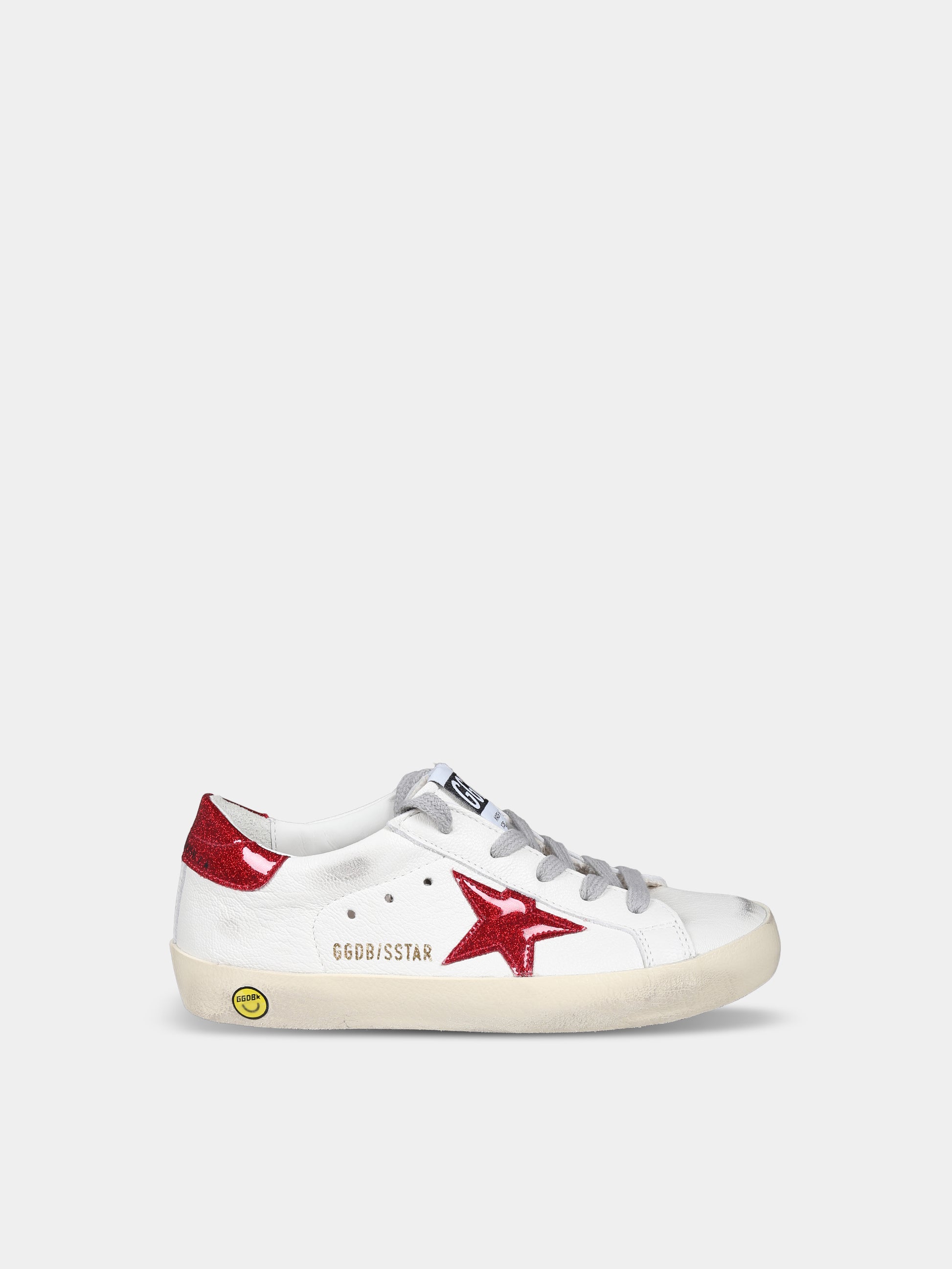 Sneakers Super Star bianche per bambina con stella,Golden Goose,GJF00101 F006065 10350