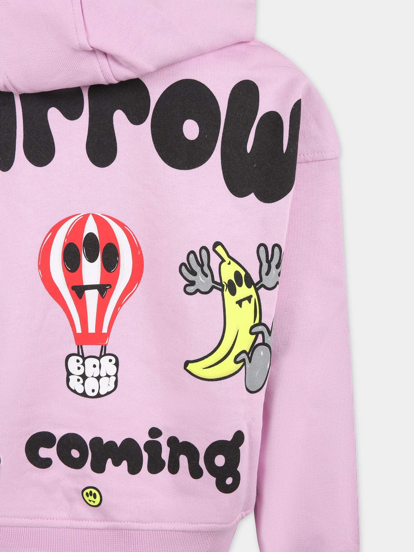 Felpa rosa per bambina con logo e mongolfiera,Barrow,F3BKJGHS074 BW014