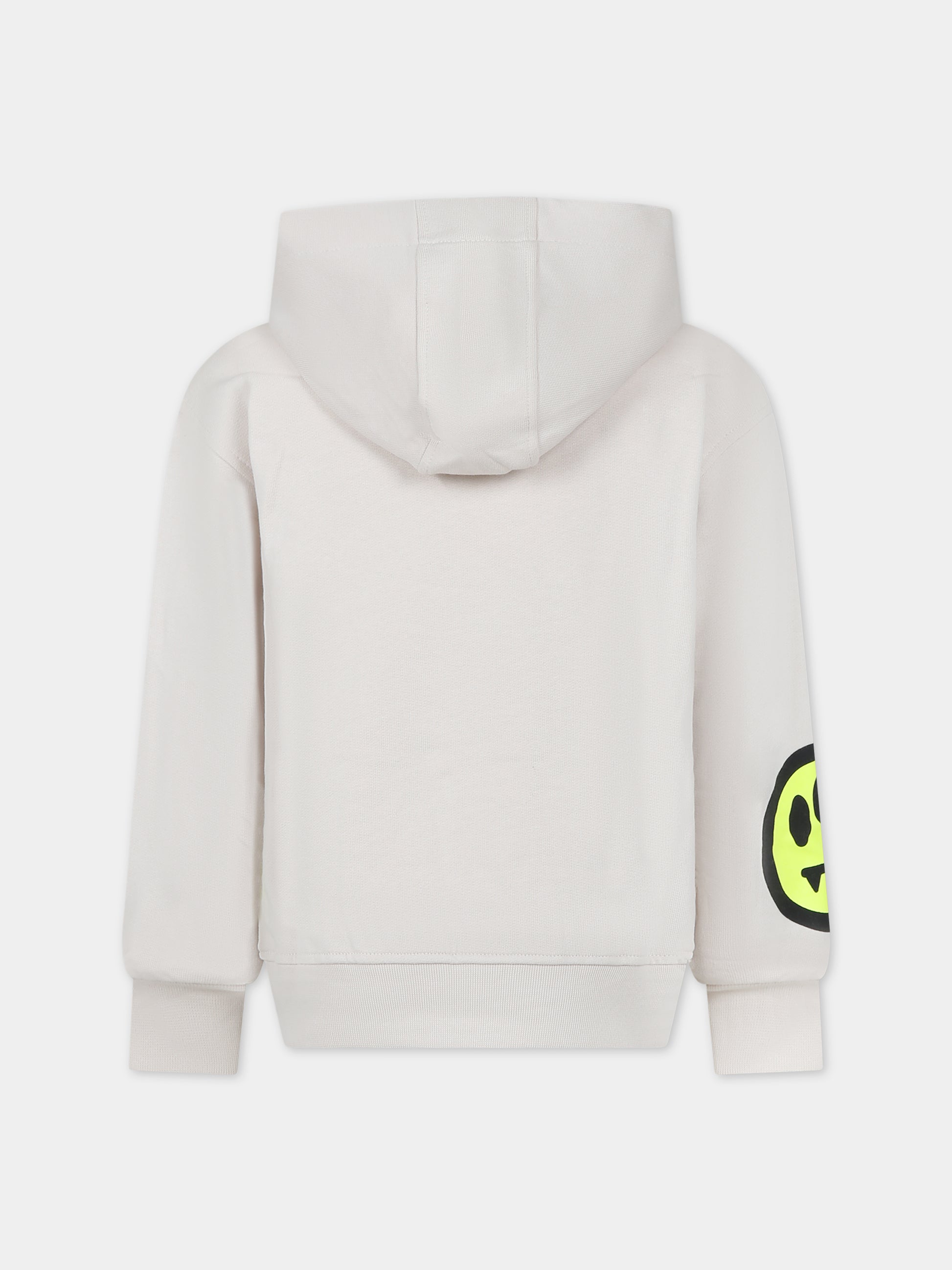 Felpa avorio per bambini con logo e smile,Barrow,F3BKJUHS073 BW009