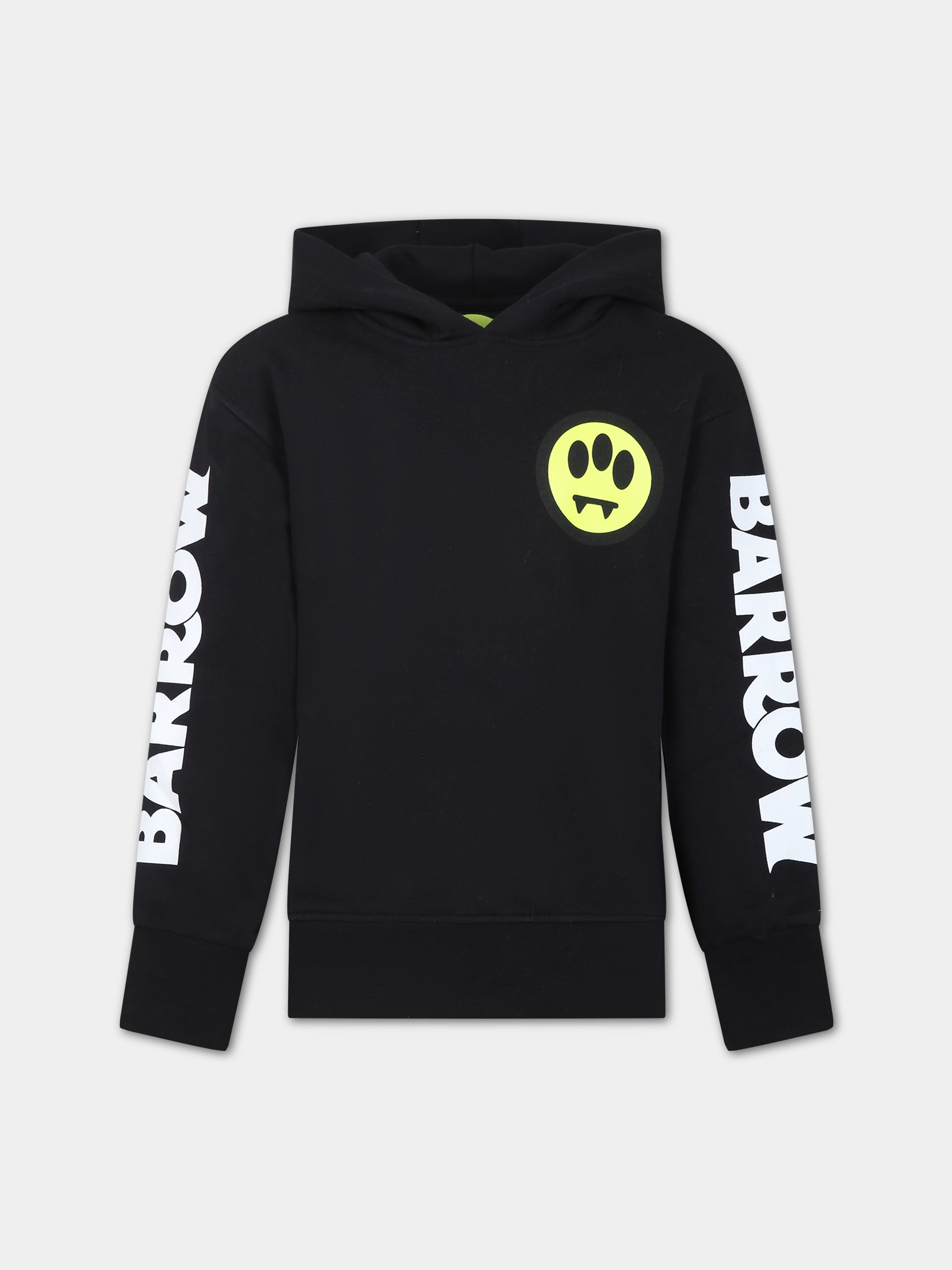Felpa nera per bambini con logo,Barrow,F3BKJUHS093 110