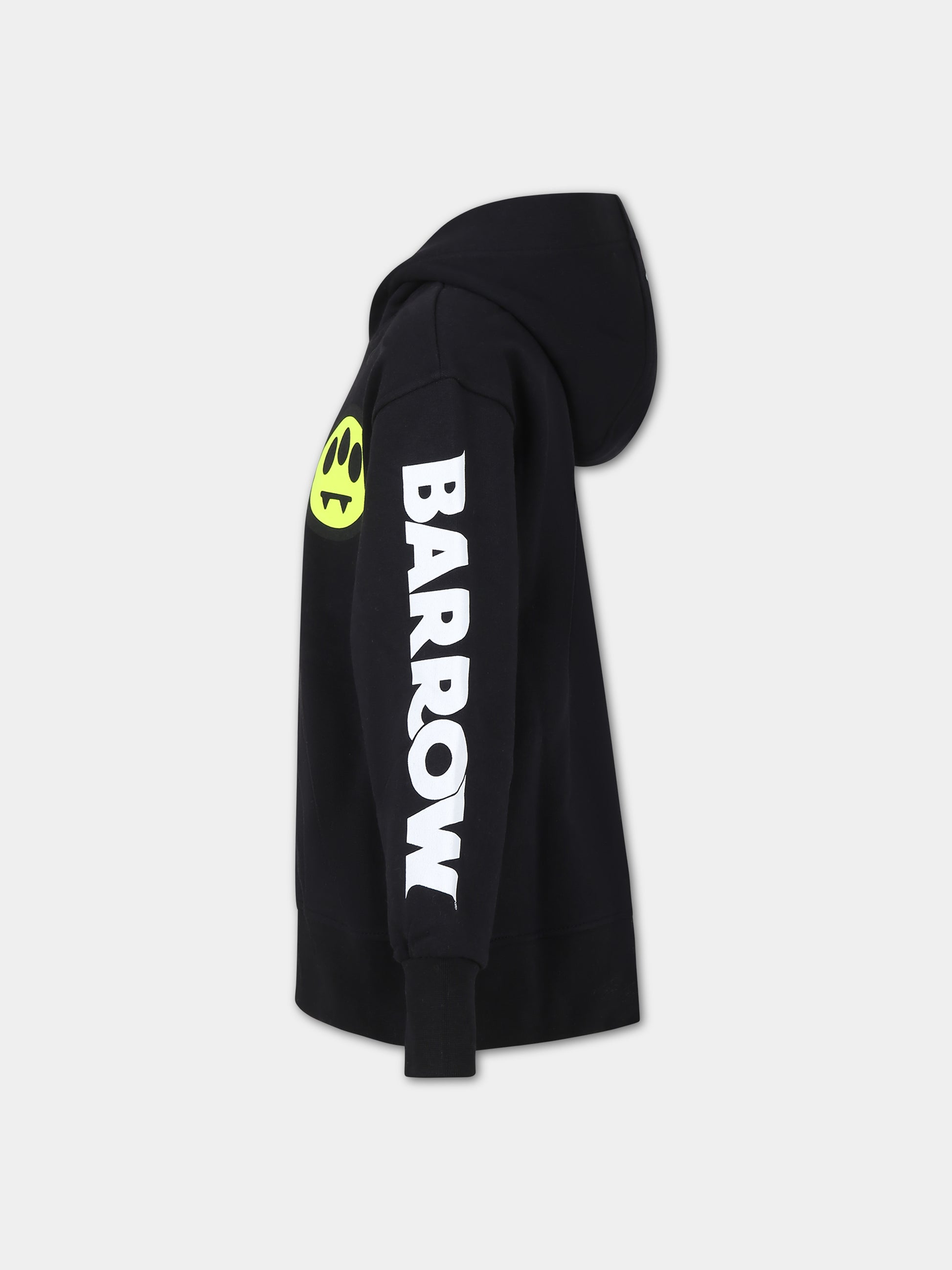 Felpa nera per bambini con logo,Barrow,F3BKJUHS093 110