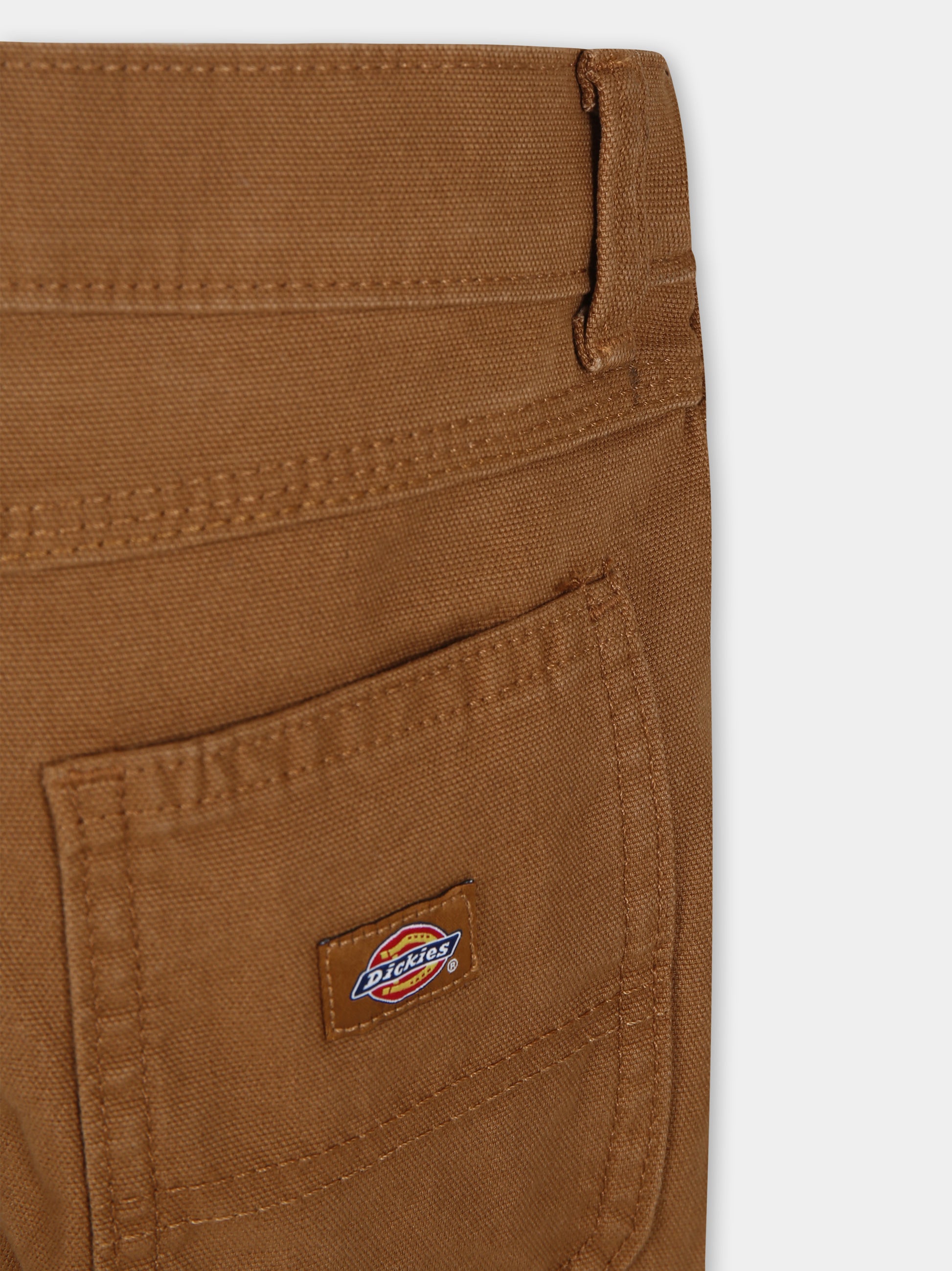 Pantaloni marroni per bambino con logo,Dickies,DK0A85WT0BD1