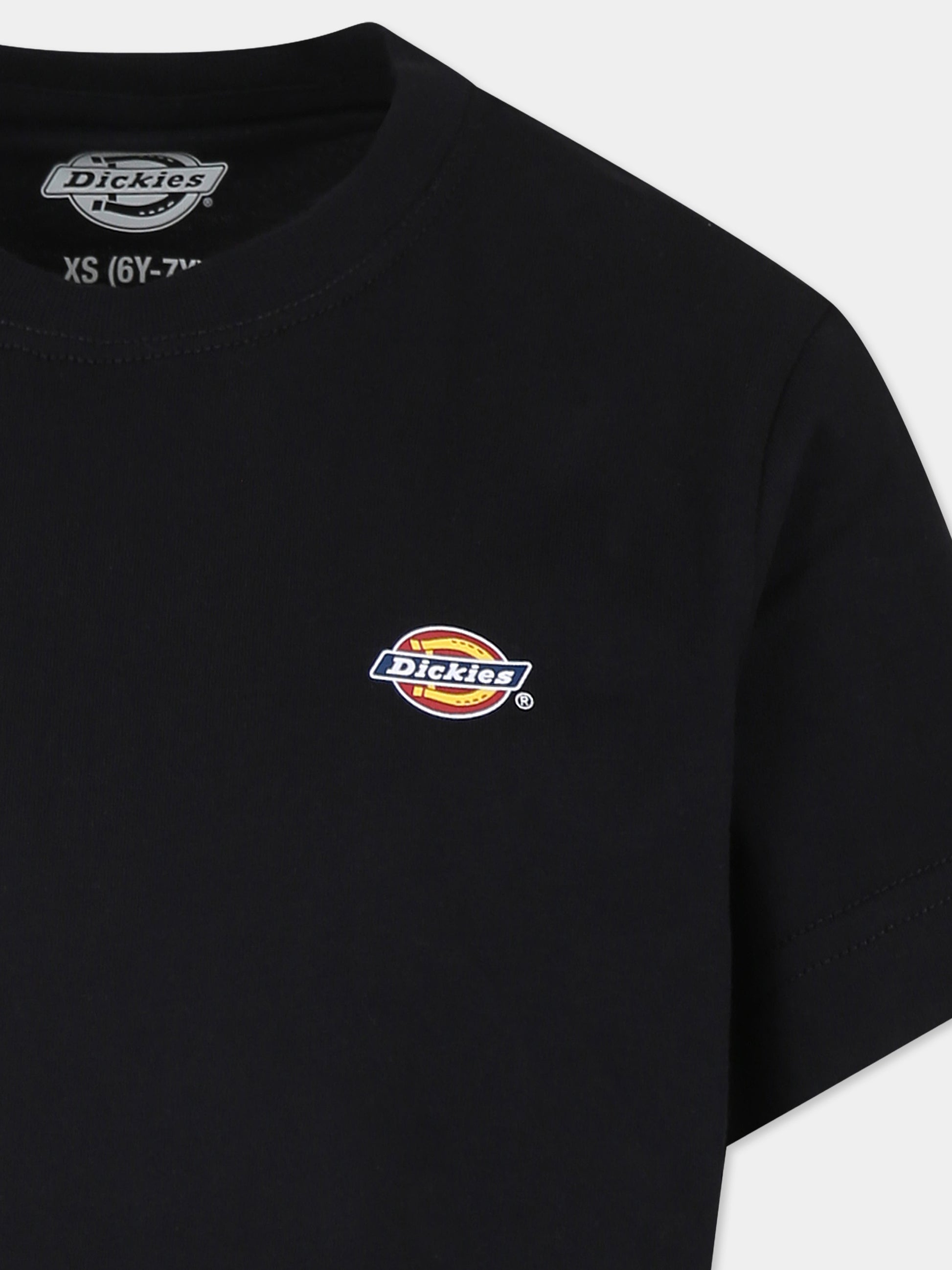 T-shirt nera per bambino con logo,Dickies,DK0KSR64KBK1