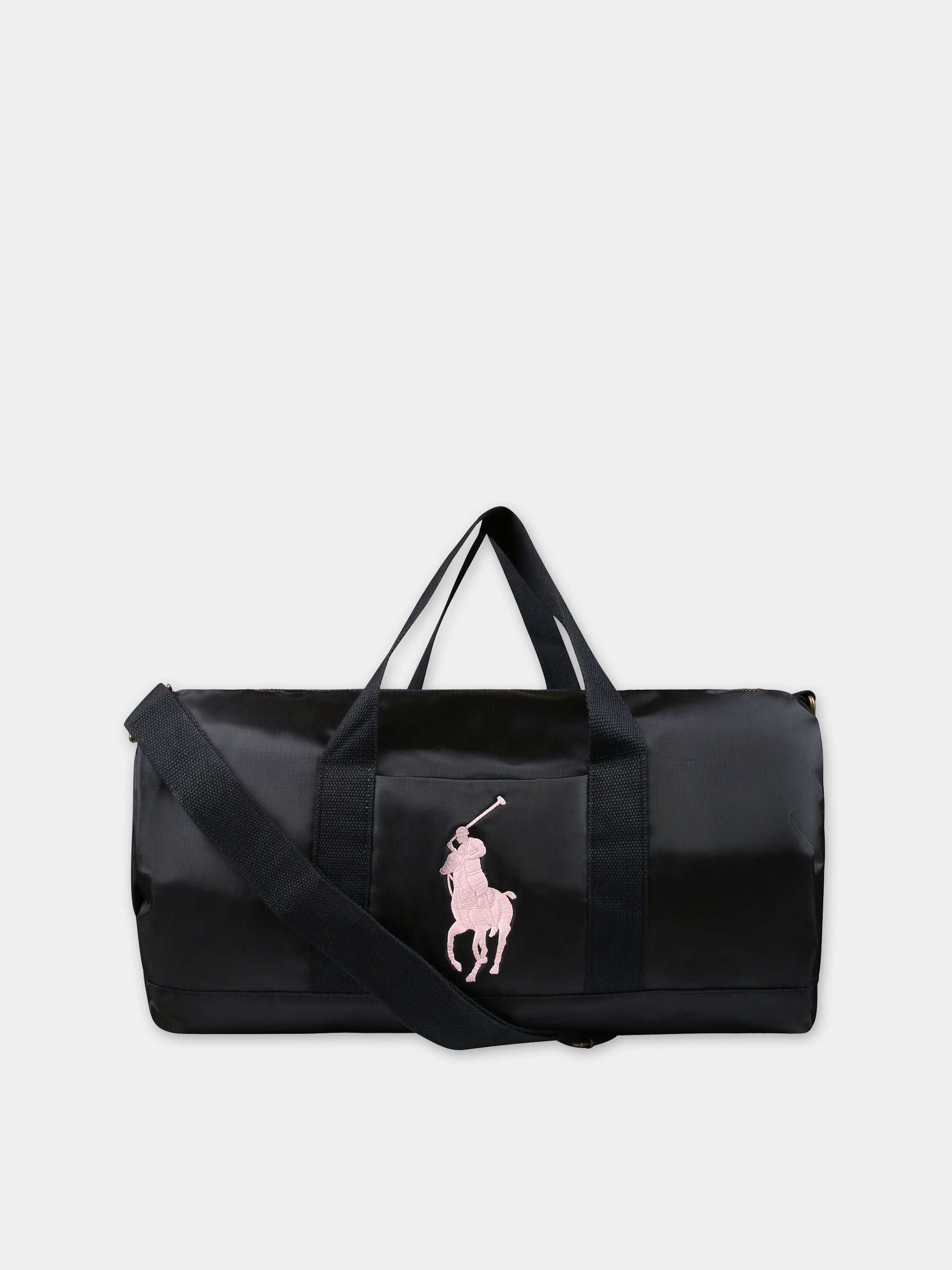 Borsa nera per bambini con logo,Ralph Lauren Kids,4AR066 G9O