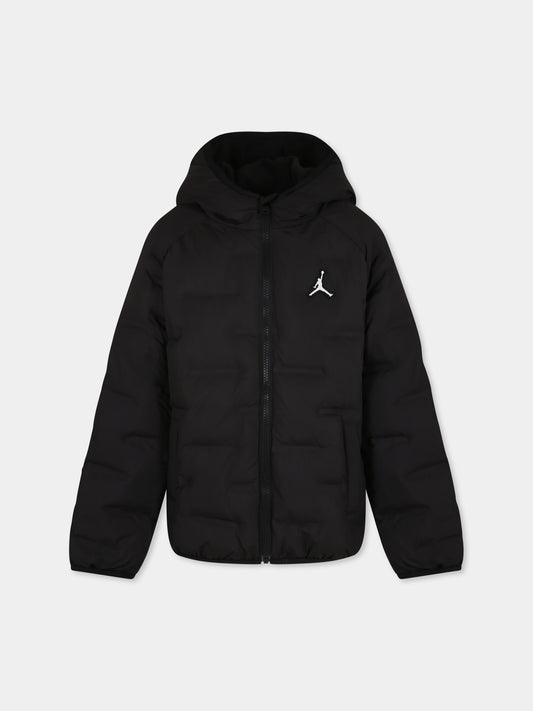 Piumino nero per bambino con Jumpman,Jordan,95D194 023