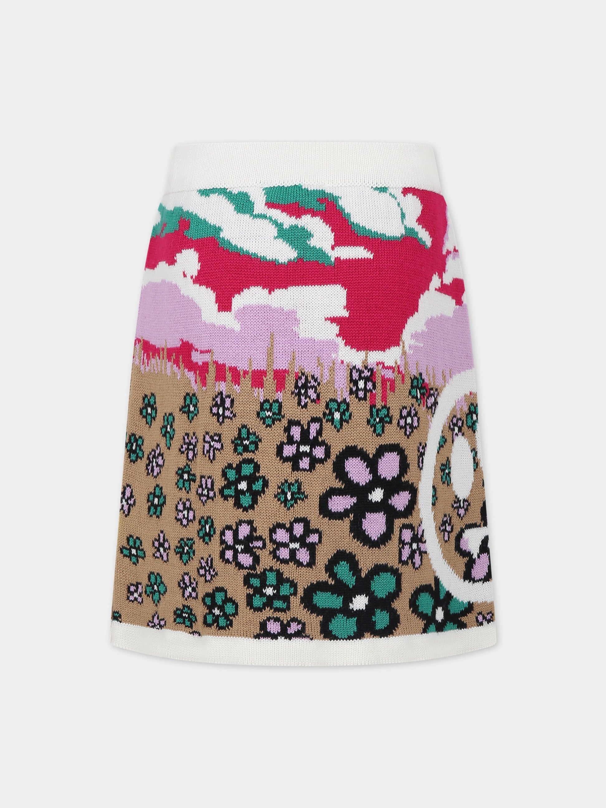 Gonna per bambina multicolor con iconico smile,Barrow,F3BKJGSK058 140