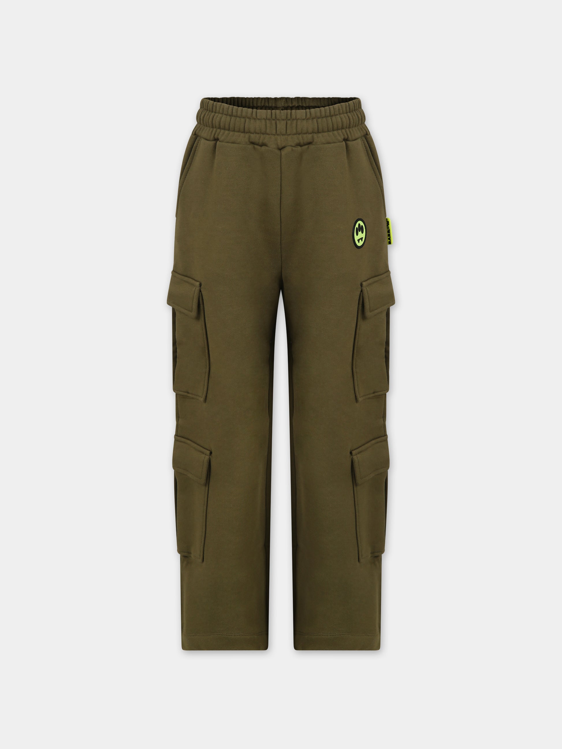 Pantaloni verdi per bambini con logo,Barrow,F3BKJUFP031 BW010