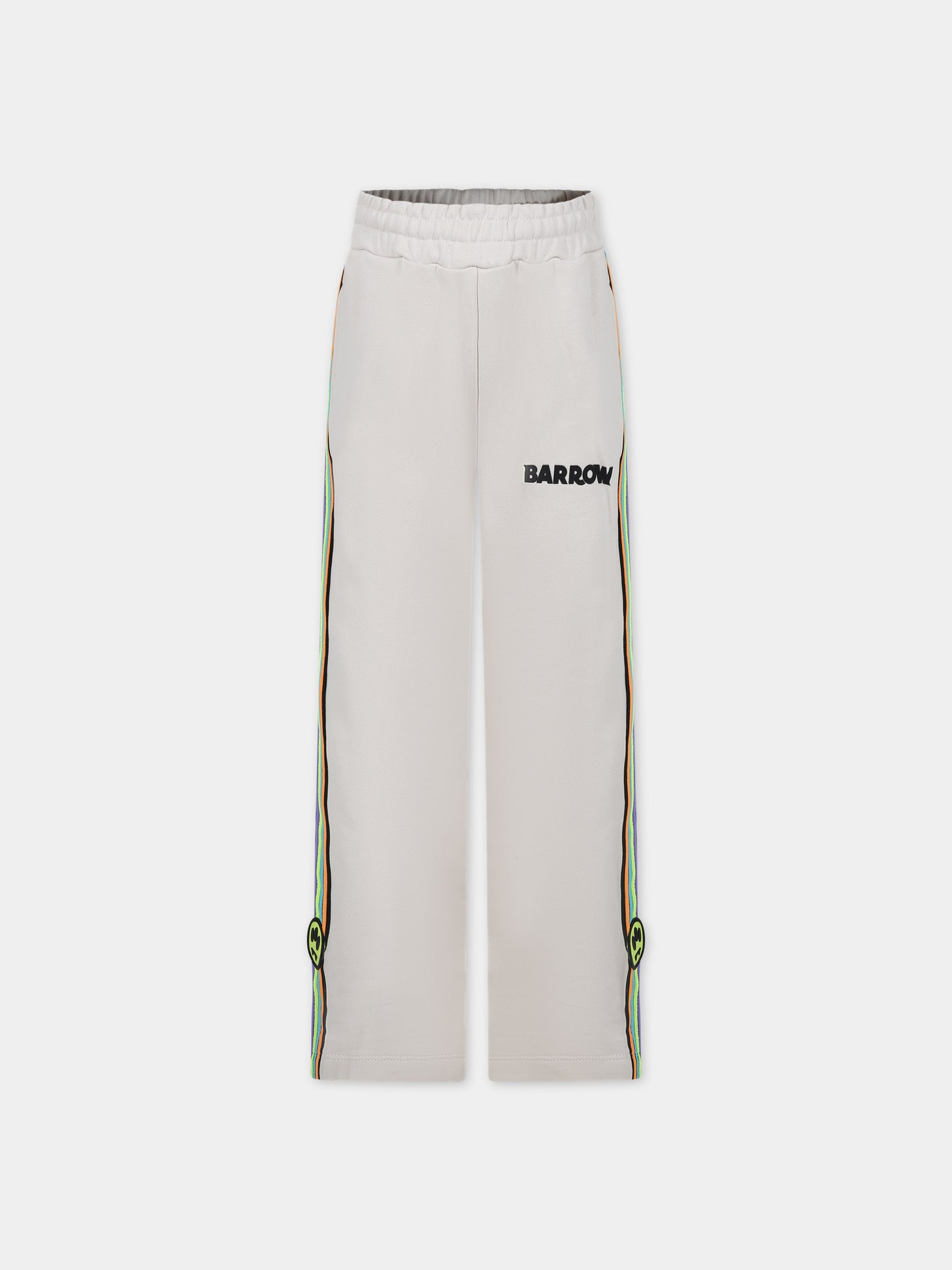 Pantaloni avorio per bambini con logo,Barrow,F3BKJUFP100 BW009