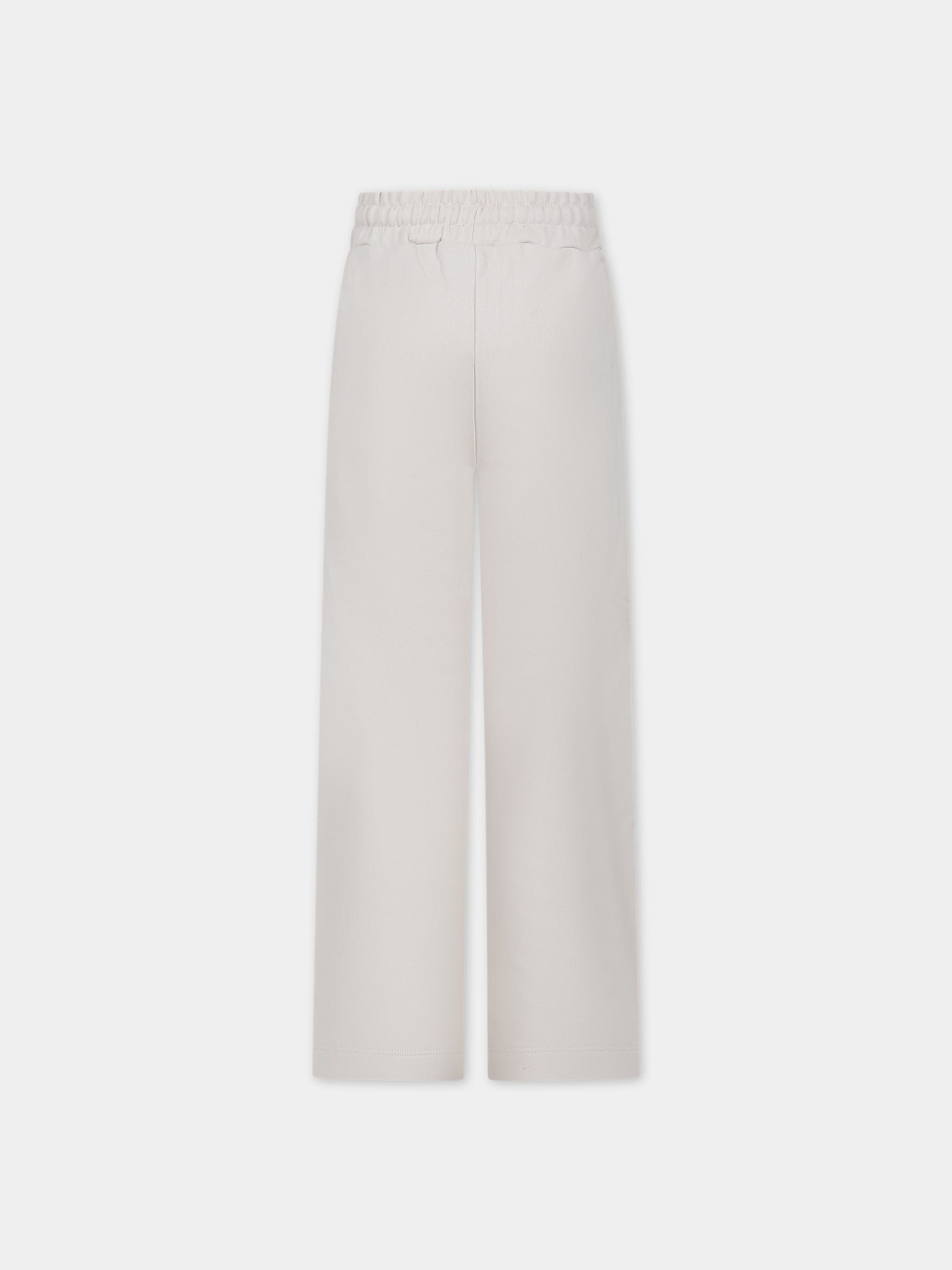 Pantaloni avorio per bambini con logo,Barrow,F3BKJUFP100 BW009