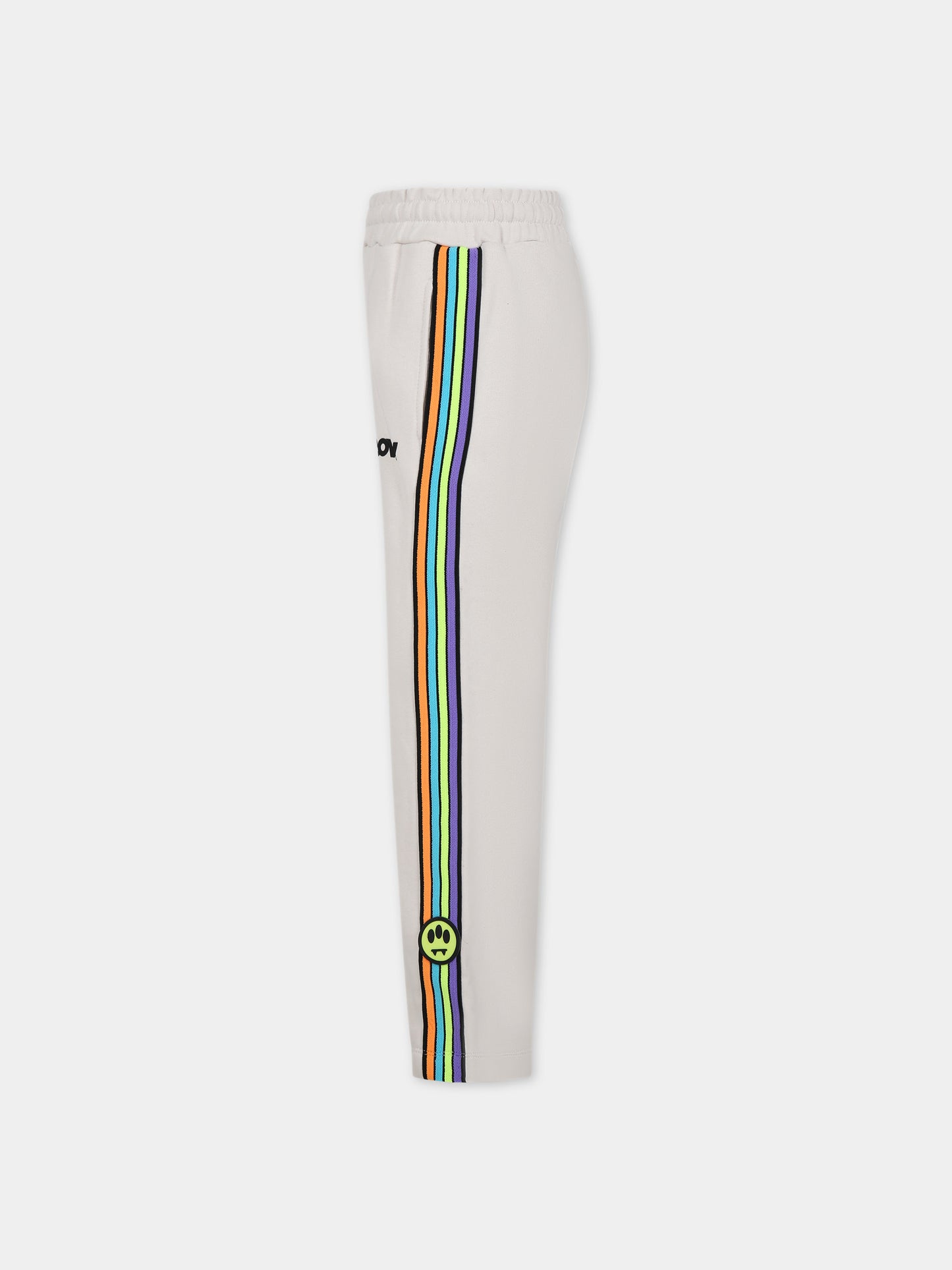 Pantaloni avorio per bambini con logo,Barrow,F3BKJUFP100 BW009