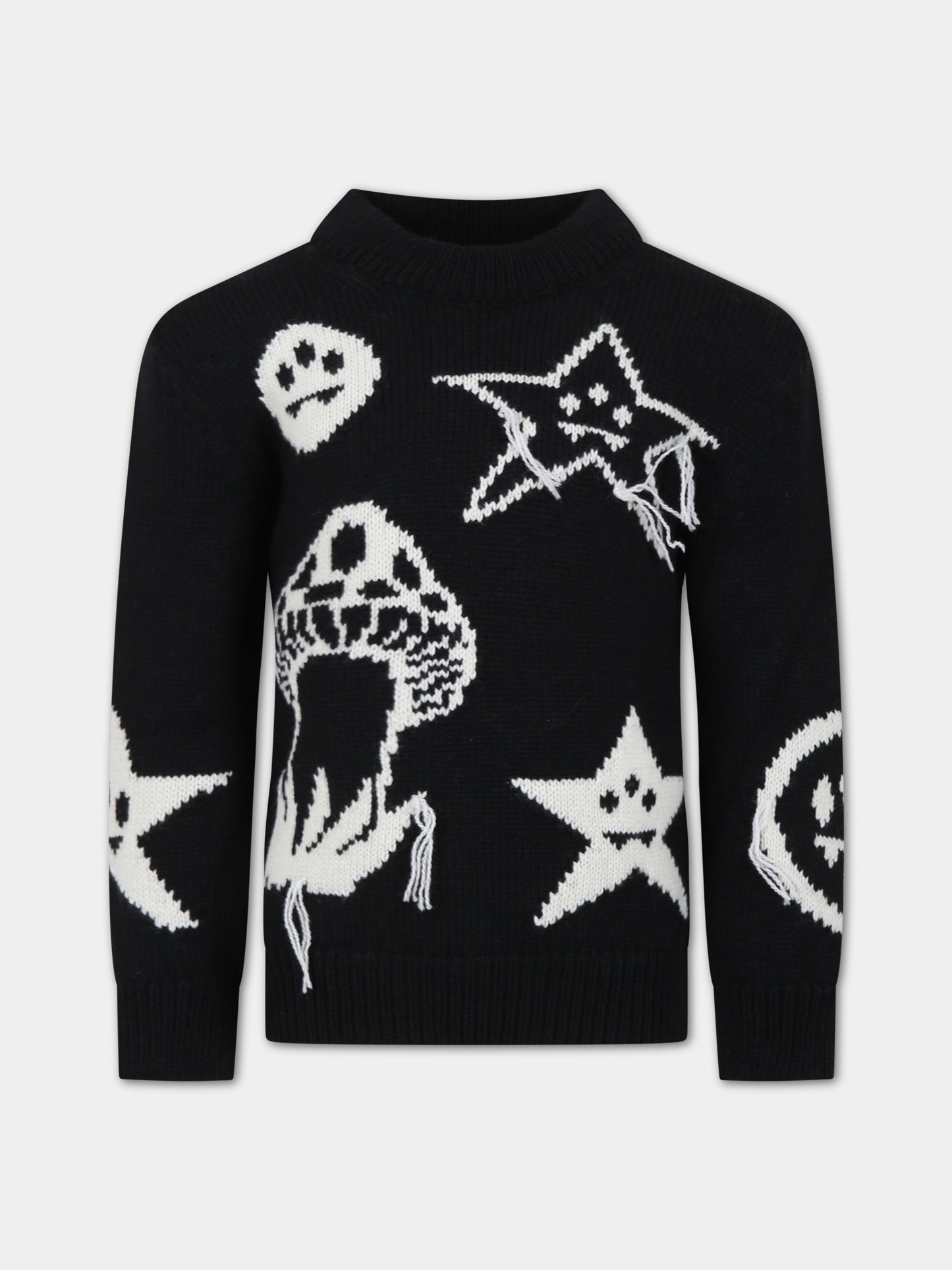 Maglione nero per bambini con smile,Barrow,F3BKJUJP069 110