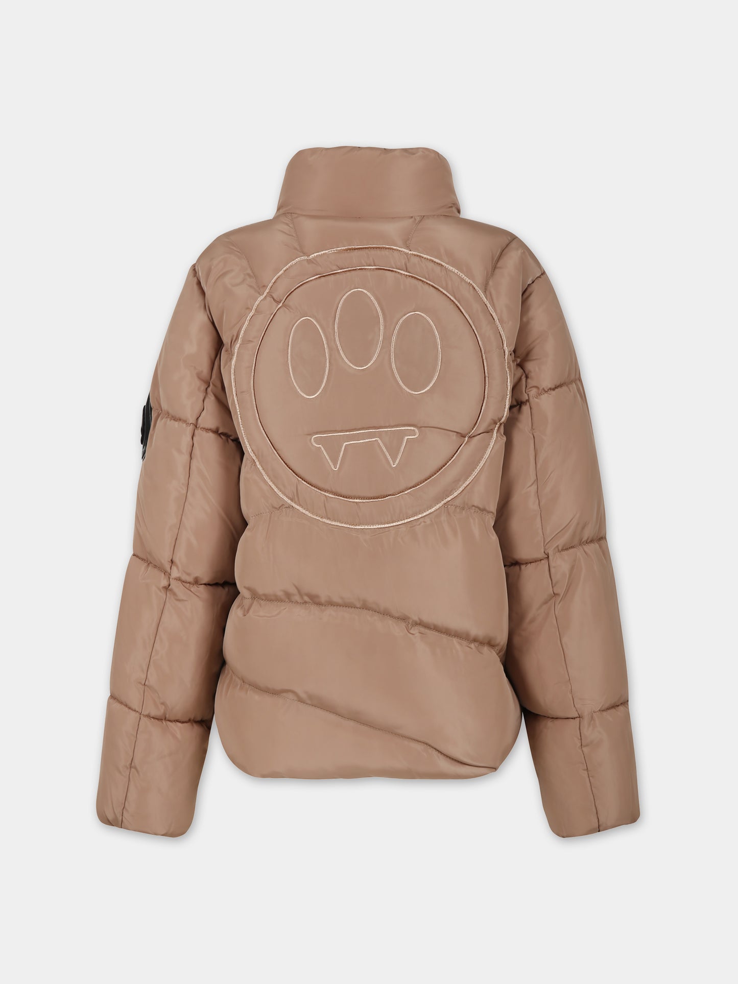 Piumino beige per bambini con logo,Barrow,F3BKJUPF001 924
