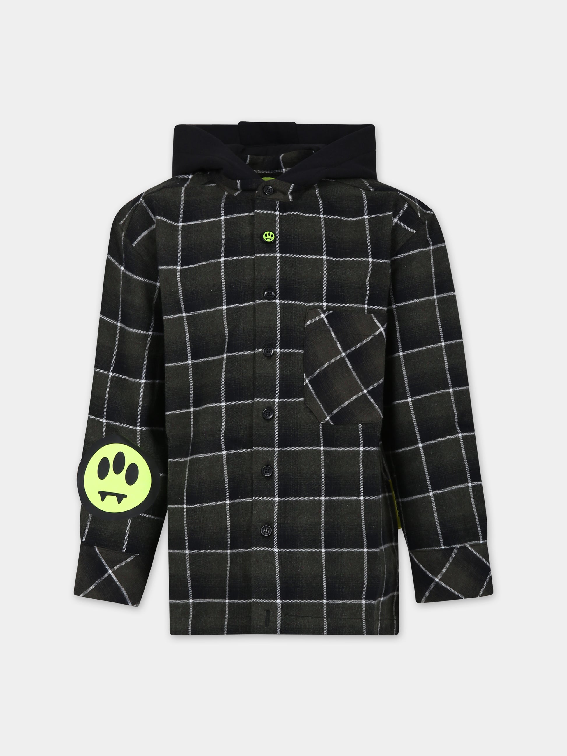 Camicia verde per bambini con logo,Barrow,F3BKJUSI035 BW010