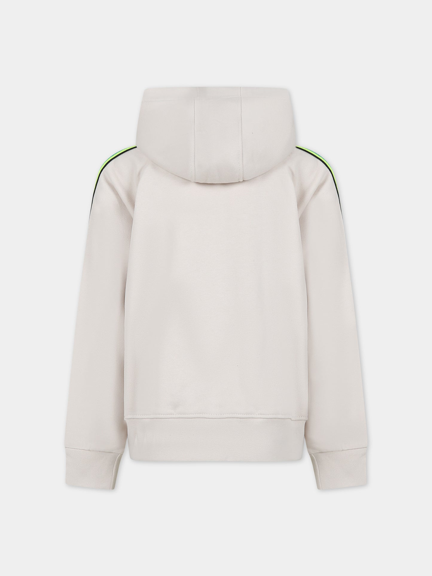 Felpa avorio per bambini con logo e smile,Barrow,F3BKJUZH099 BW009