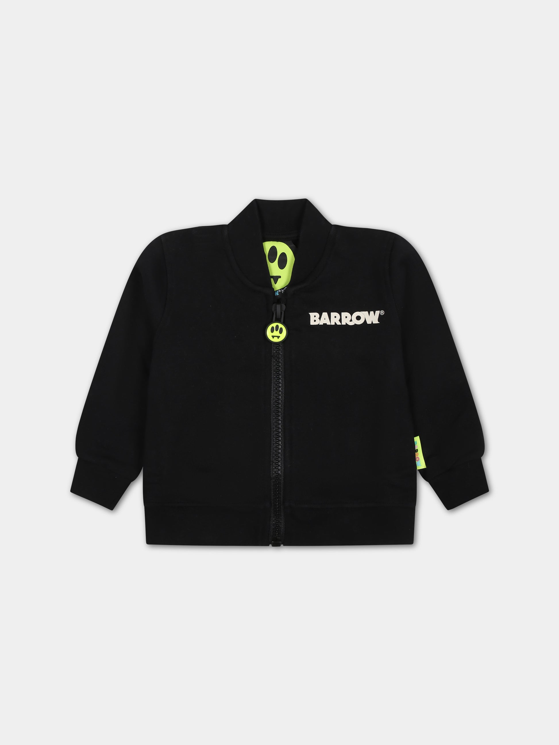 Felpa nera per neonati con logo,Barrow,F3BKNGJK113 110