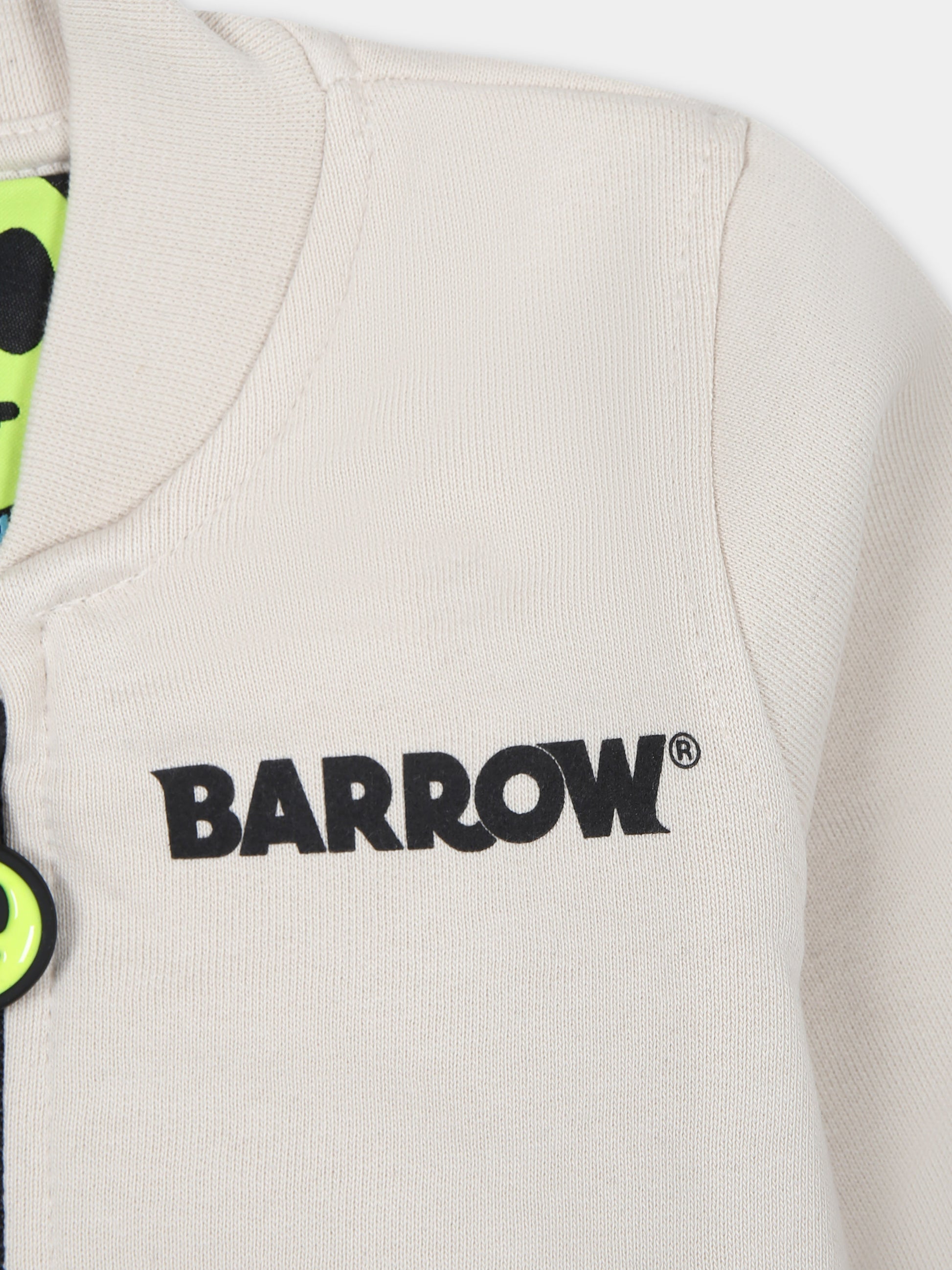 Felpa beige per neonati con logo,Barrow,F3BKNGJK113 BW009