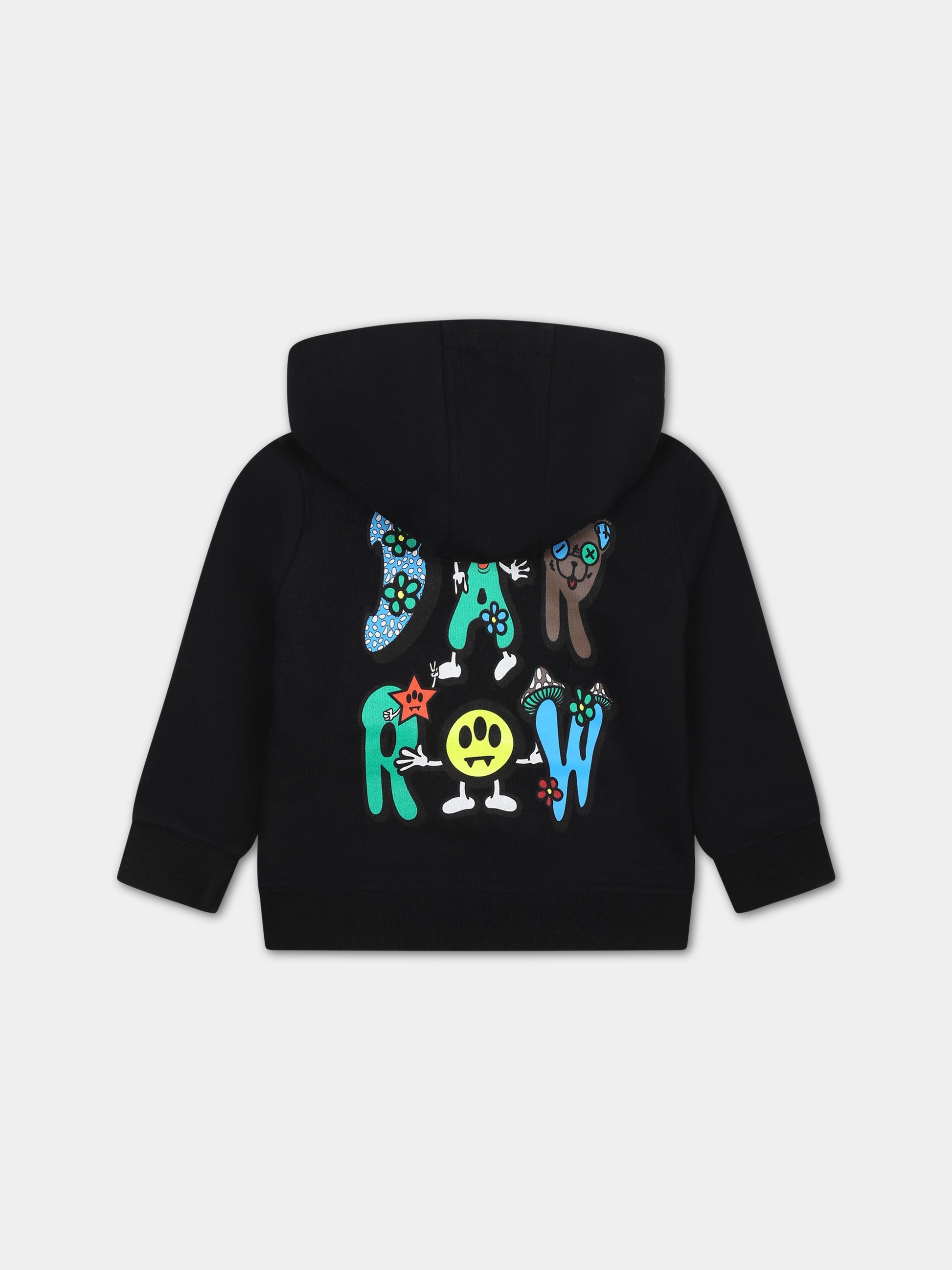 Felpa nera per neonati con logo,Barrow,F3BKUNHS122 110