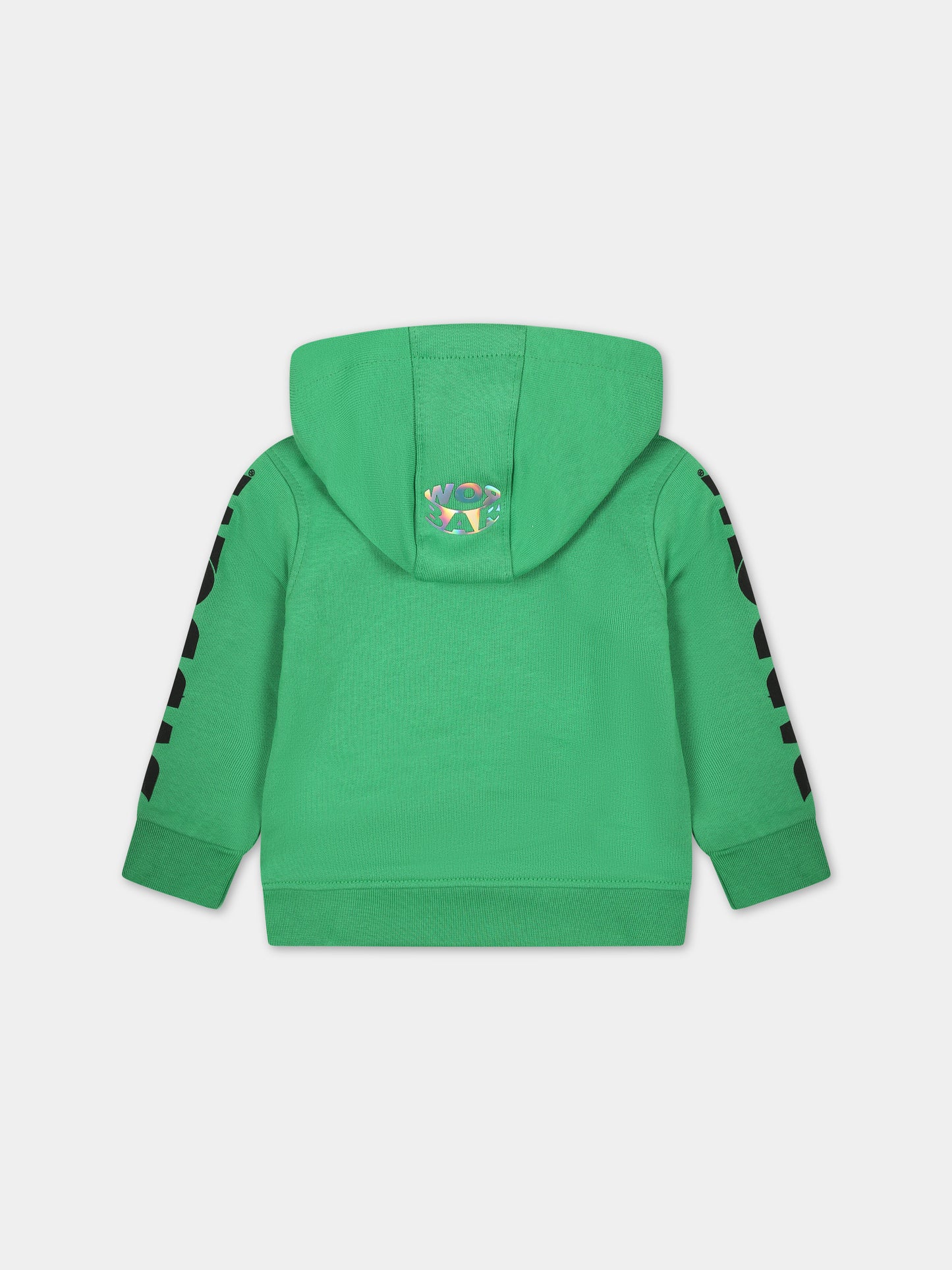 Felpa verde per neonati con logo,Barrow,F3BKUNHS127 BW012