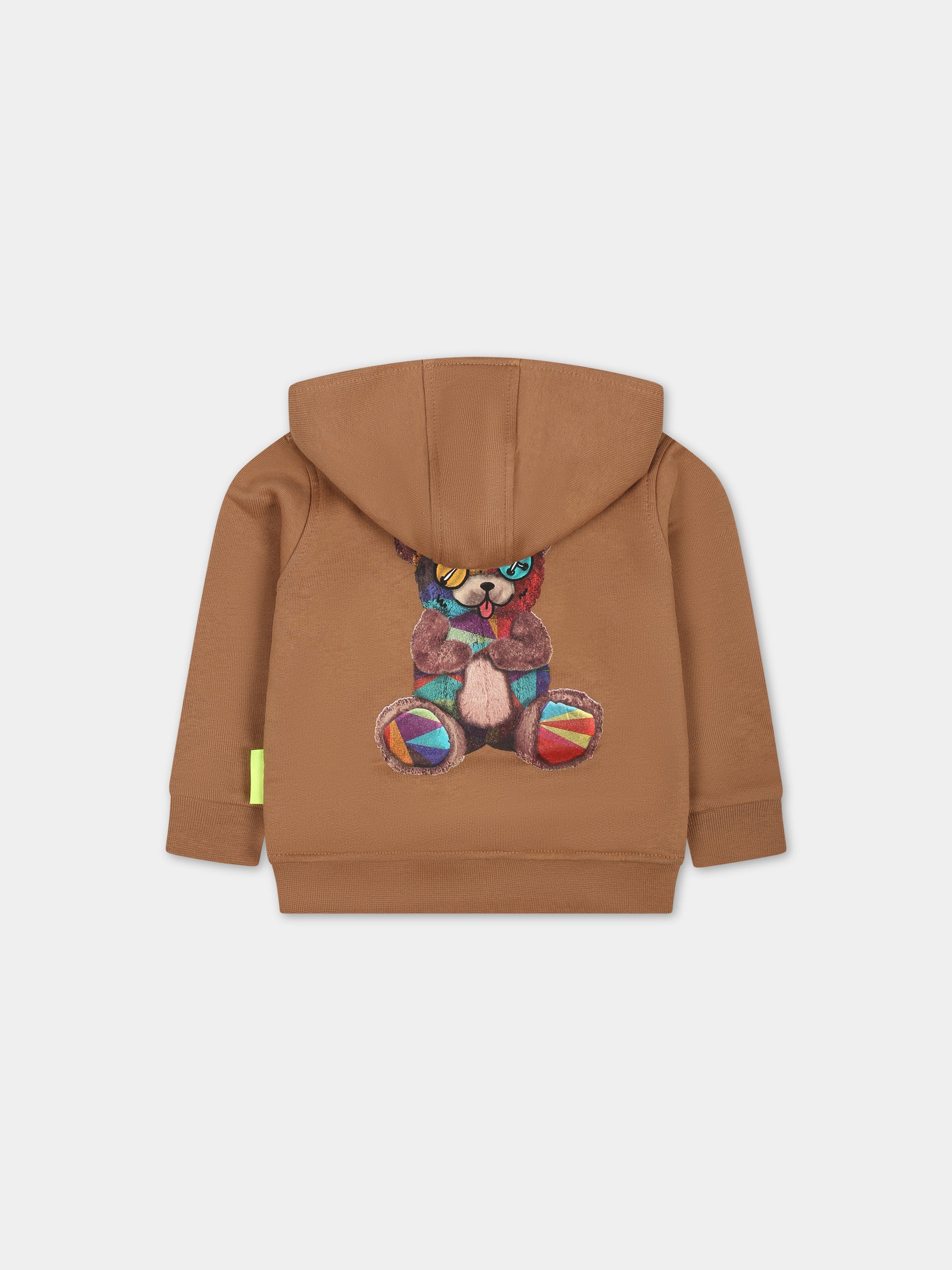 Felpa beige per neonati con logo,Barrow,F3BKUNHS131 924