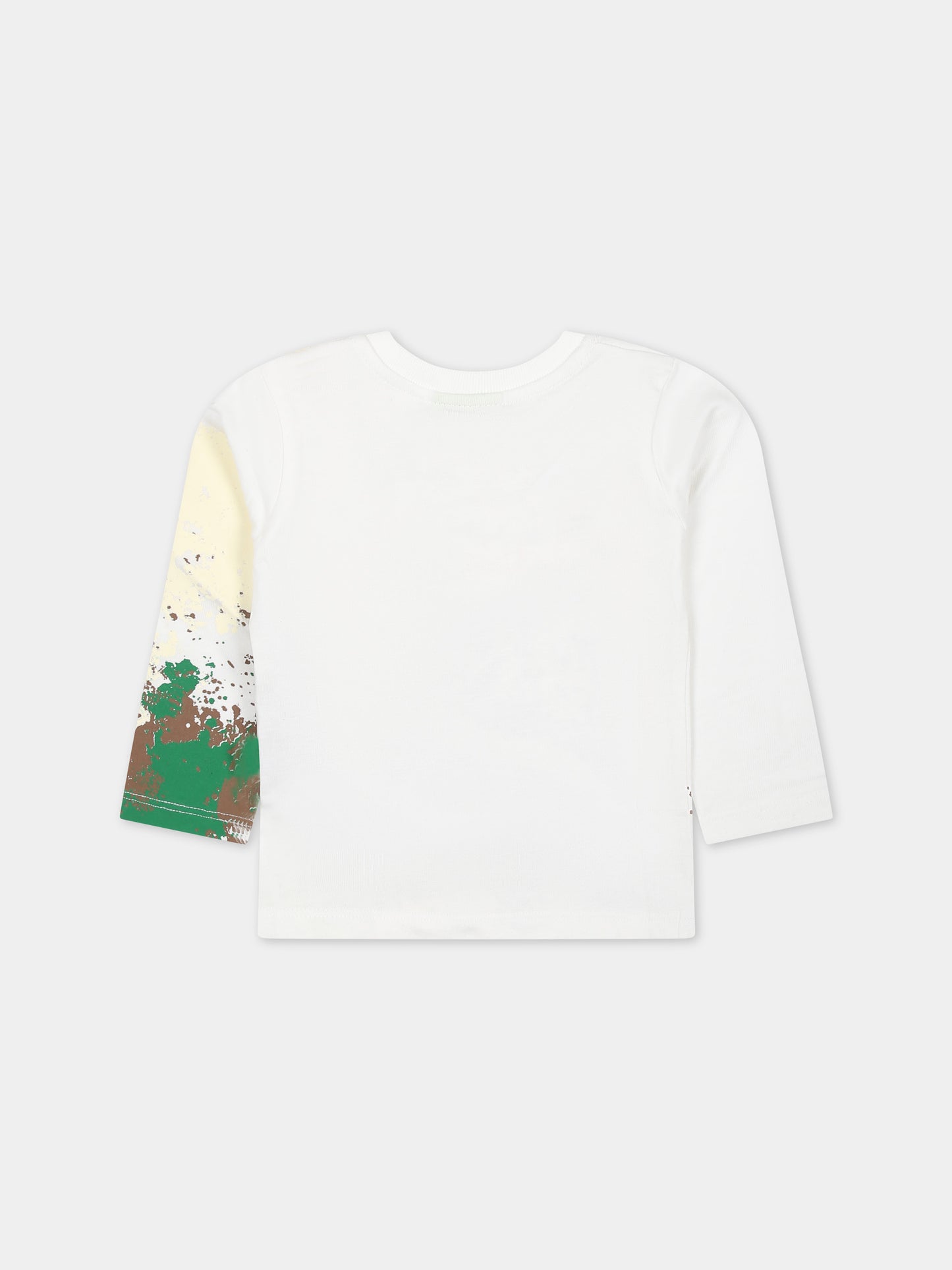 T-shirt bianca per neonato con logo,Barrow,F3BKUNTH133 002