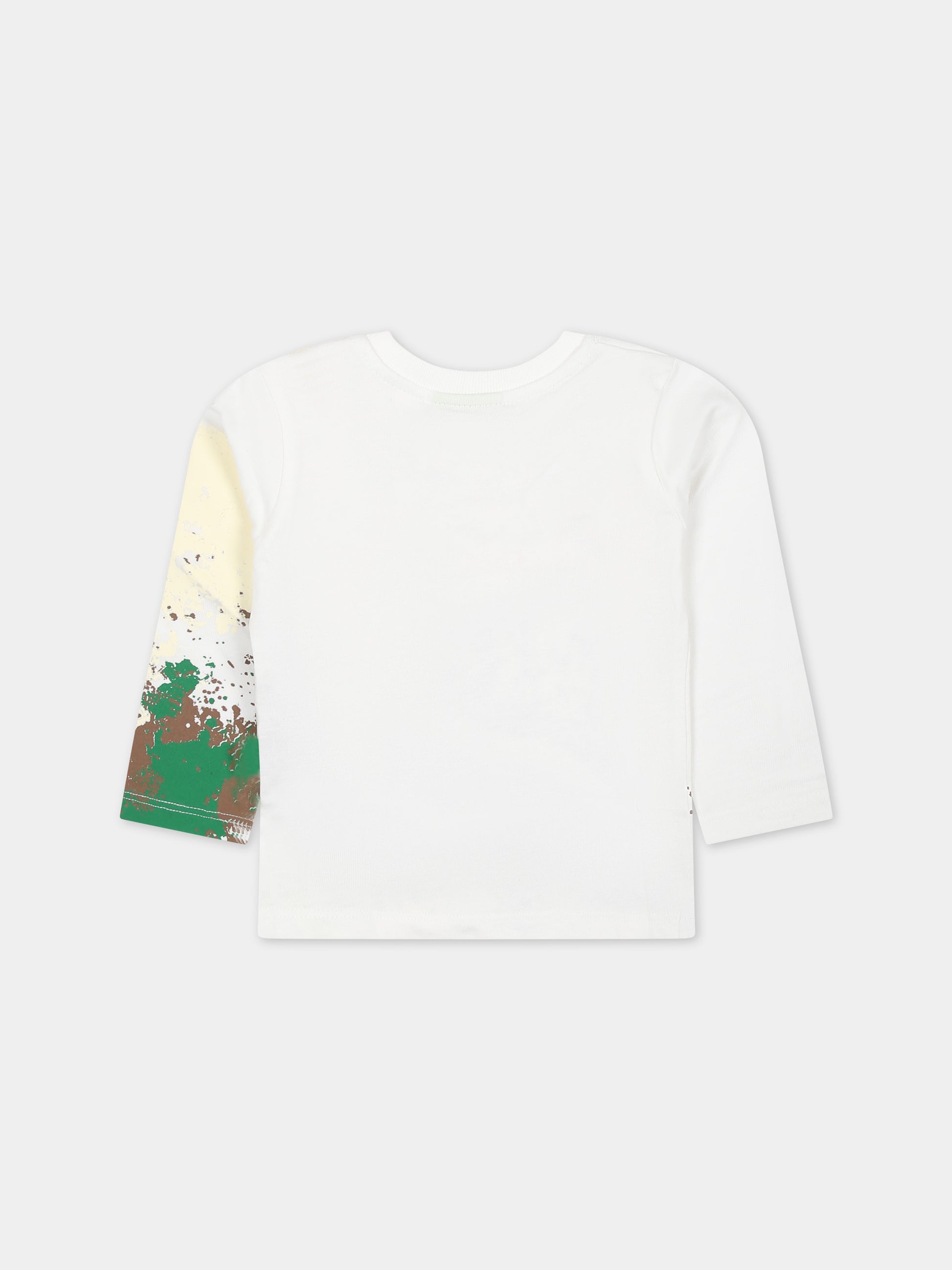 T-shirt bianca per neonato con logo,Barrow,F3BKUNTH133 002