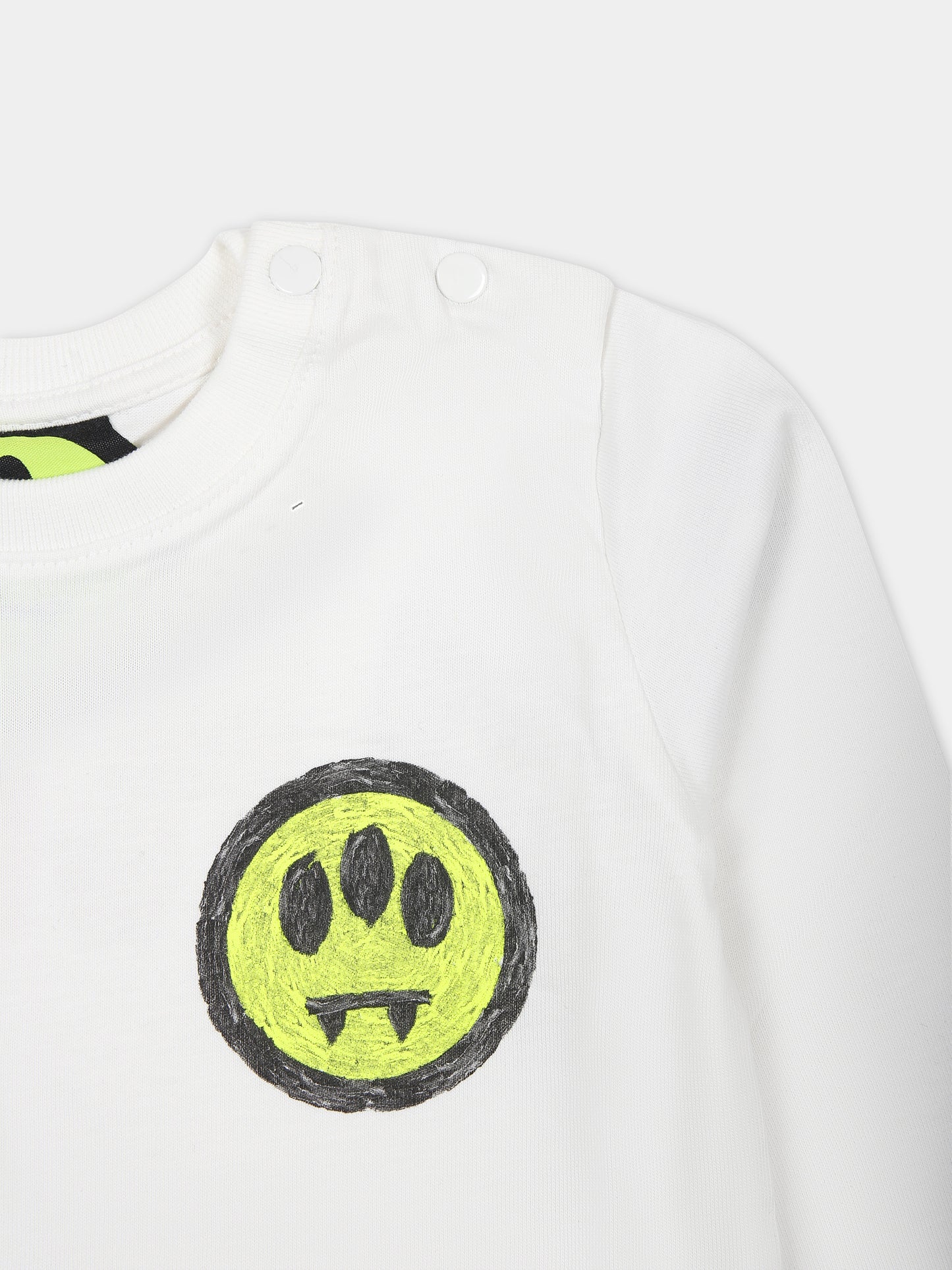 T-shirt bianca per neonati con logo,Barrow,F3BKUNTH136 002