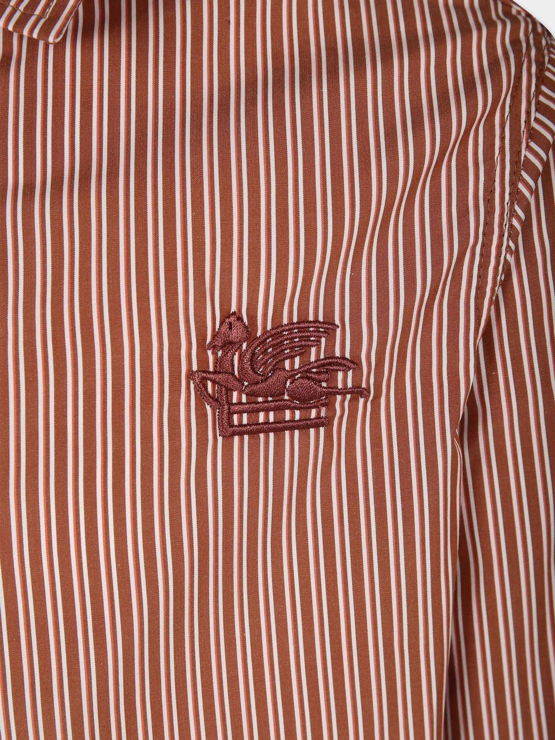 Camicia bordeaux per bambino con Pegaso,Etro,GV5P20 P0448 428