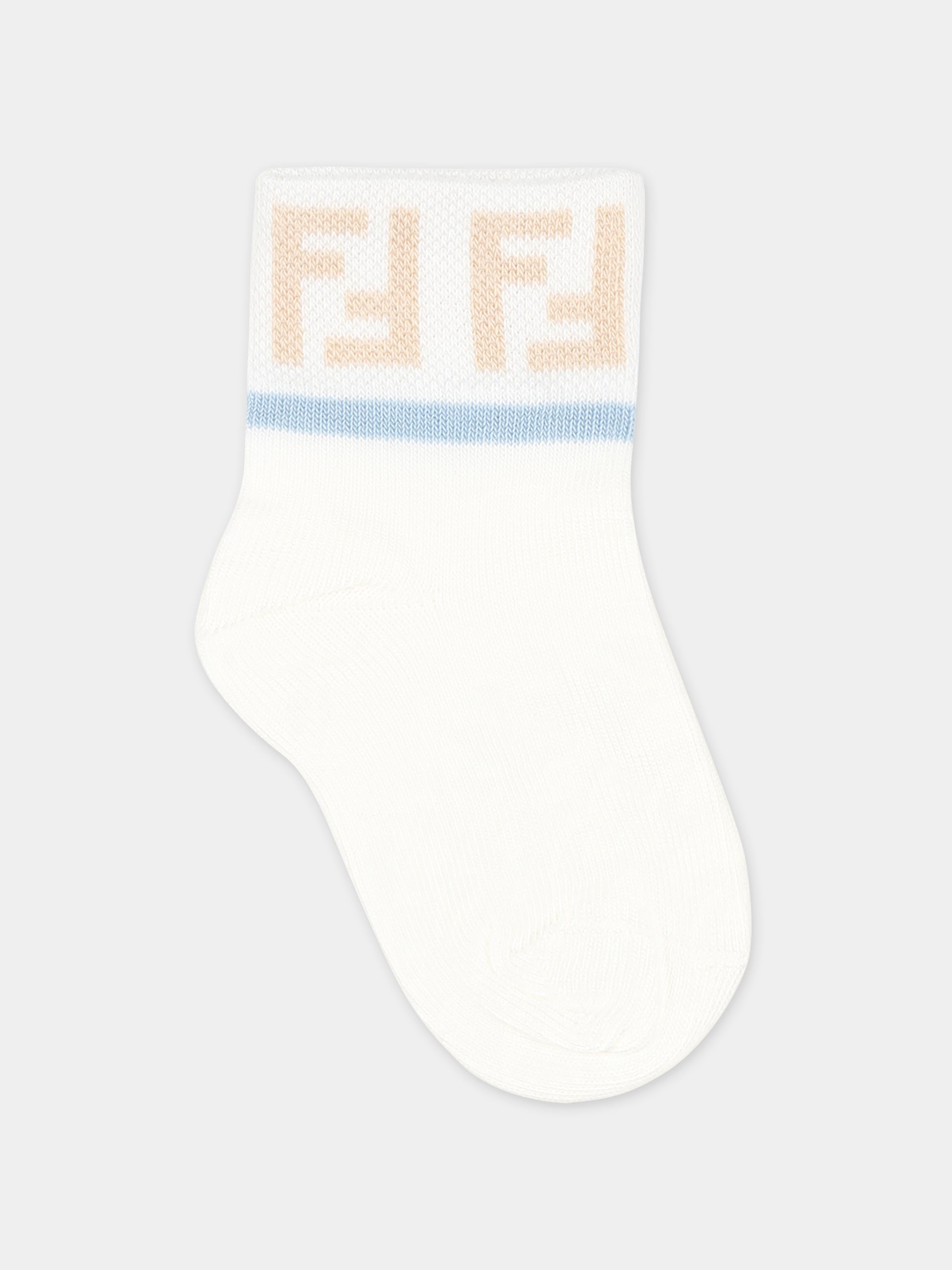 Set calzini multicolor per neonato con doppia F,Fendi Kids,BMN026 ASQV F1PMJ