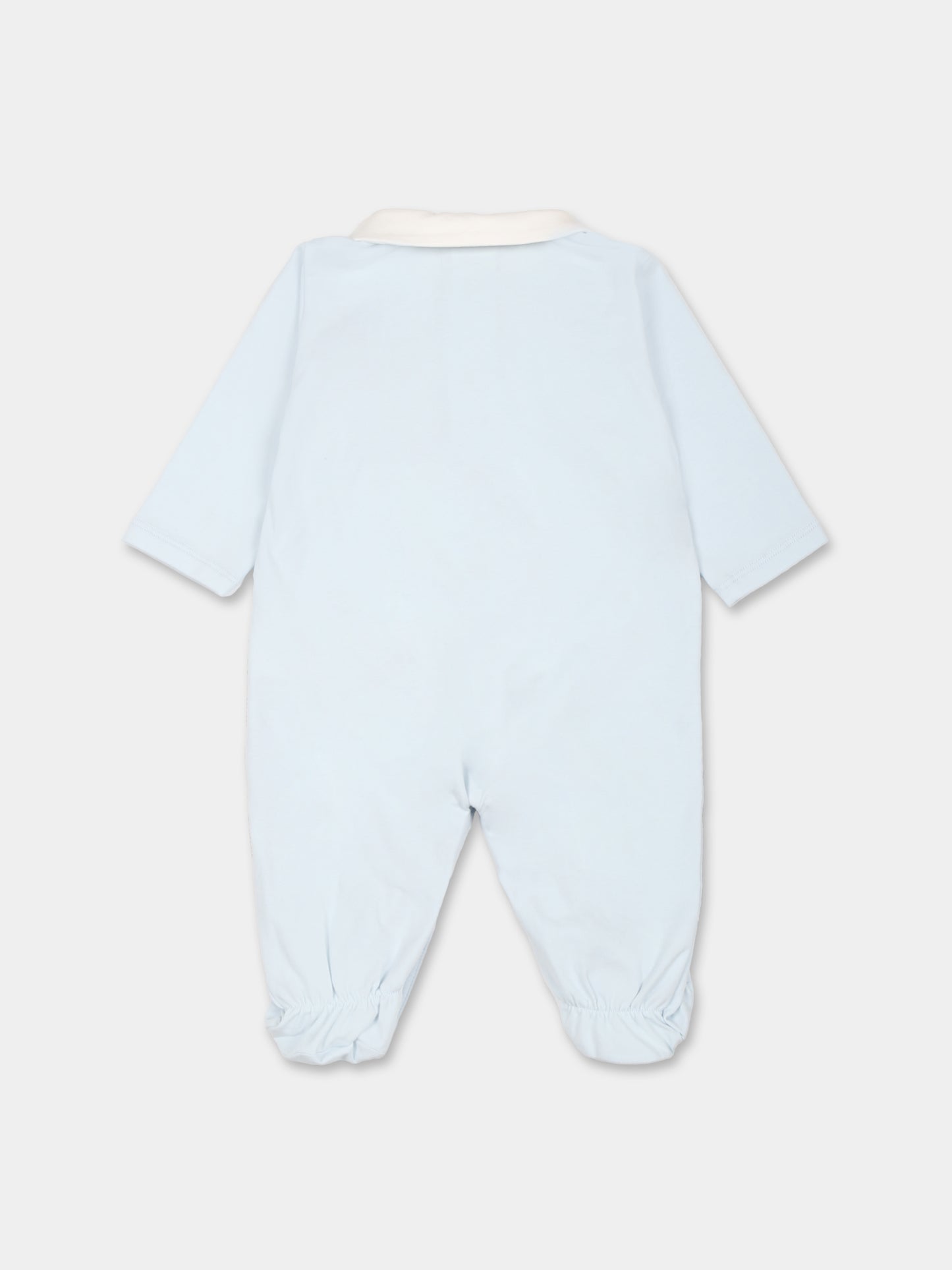 Set tutina celeste per neonato con orsetto e logo Fendi,Fendi Kids,BUK119 ST8 F19J4