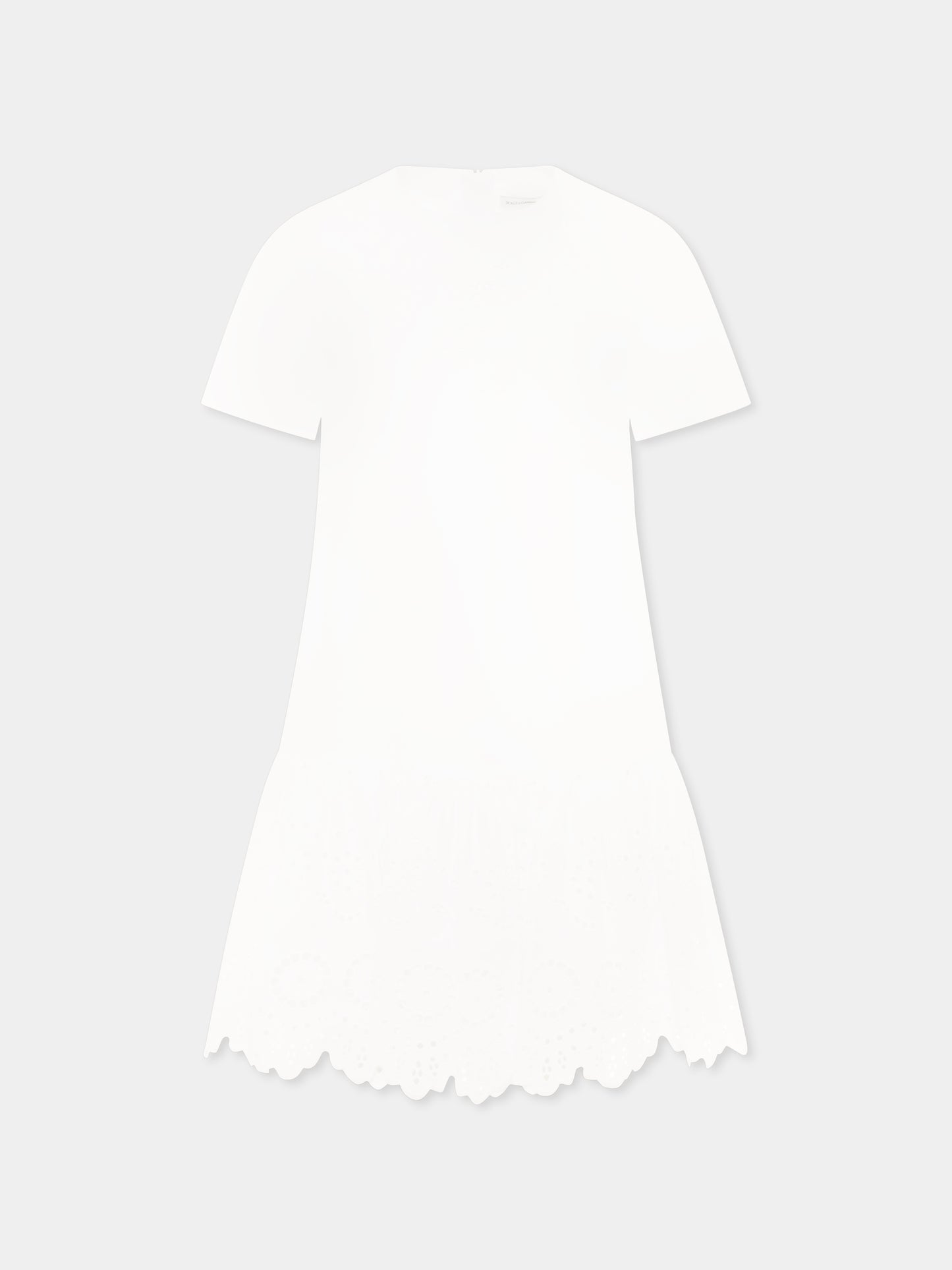 White dress for girl with logo