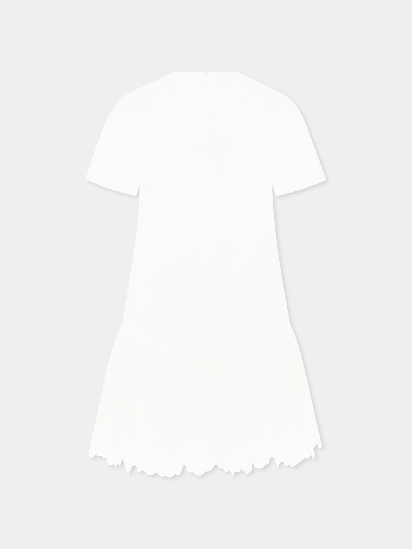 White dress for girl with logo