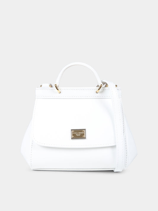 Borsa bianca per bambina con logo,Dolce & Gabbana Kids,EB0003 A1065 80001