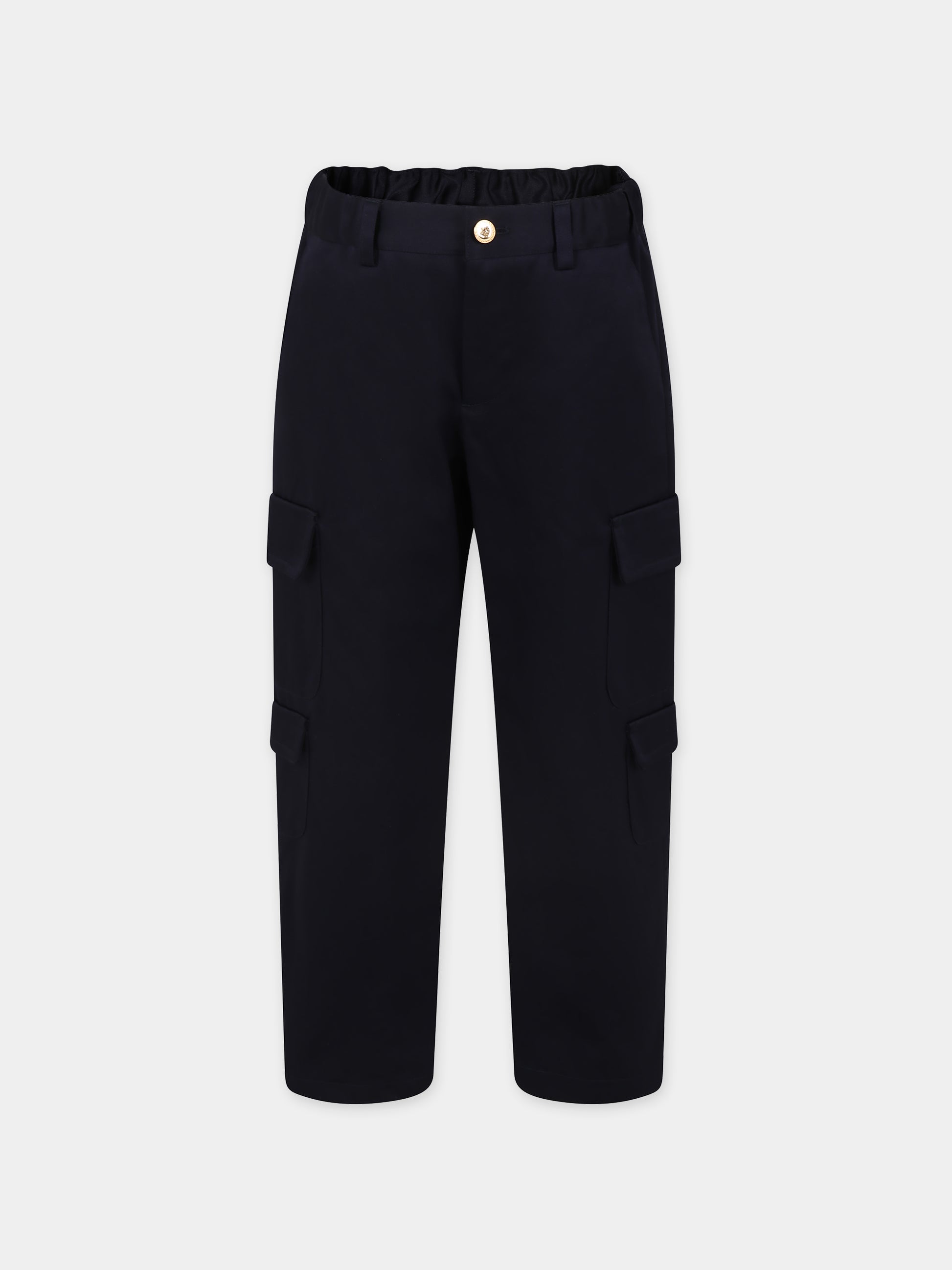 Pantaloni blu per bambino con Medusa,Versace,1014961 1A11638 1UI20