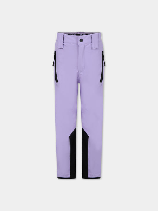 Pantaloni viola per neonata con stampa e logo,Molo,5W23I104 8783