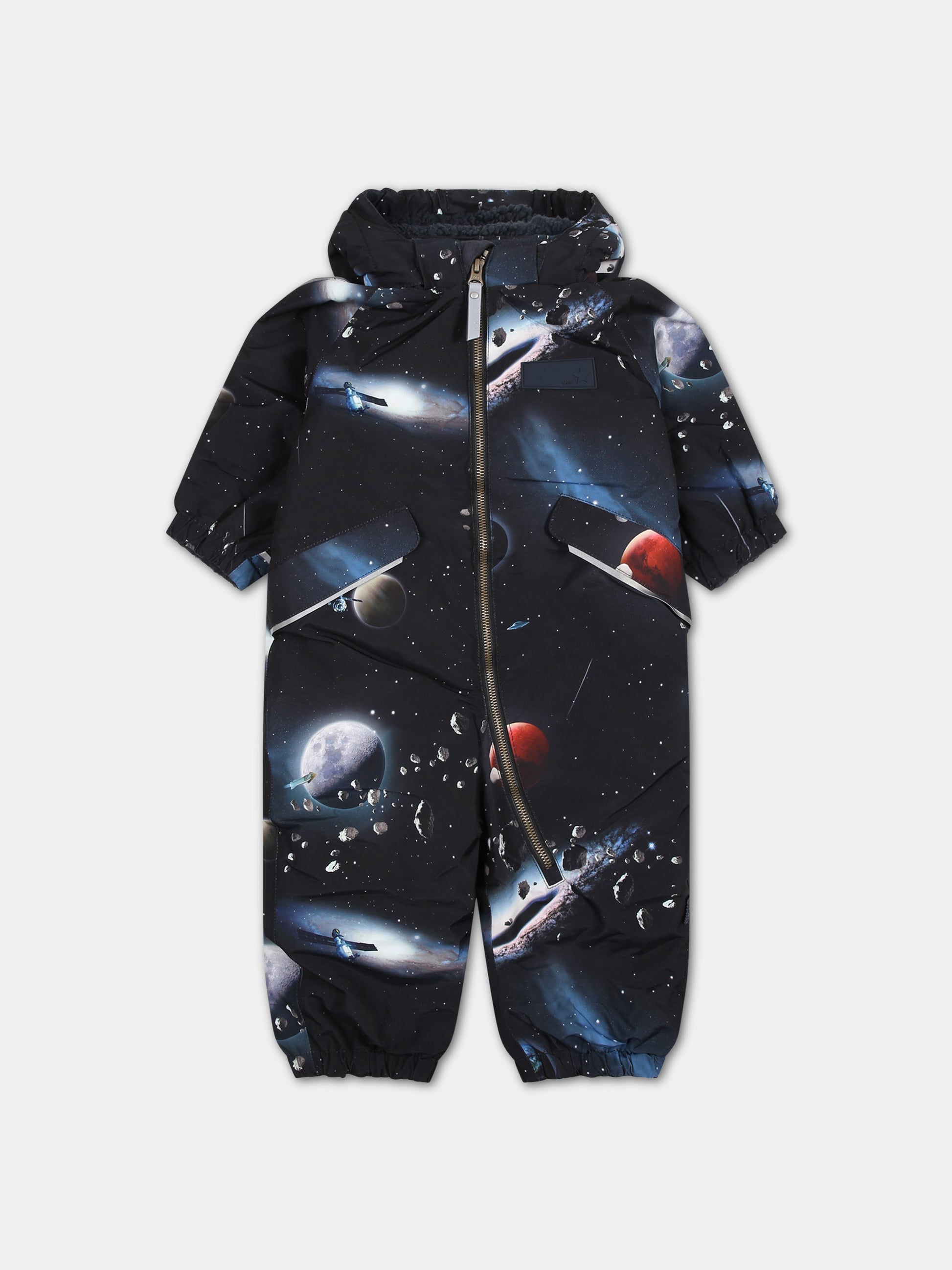 Tuta da neve multicolor per bambino con stampa e logo,Molo,5W23N102 6889