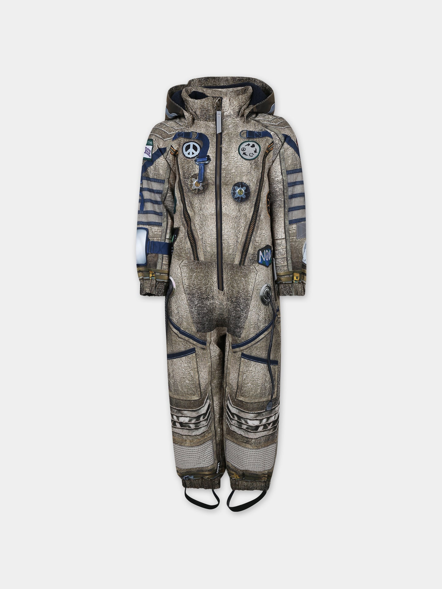 Tuta da neve multicolor per bambino con stampa e logo,Molo,5W23N202 3277