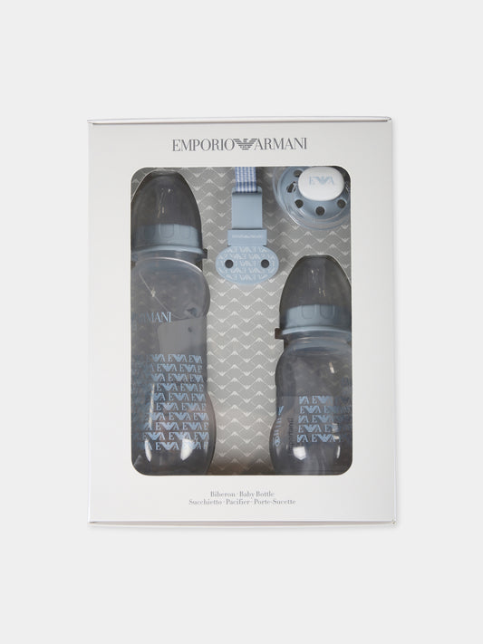 Set multicolor per neonato con logo,Emporio Armani,407139 CC919 00535