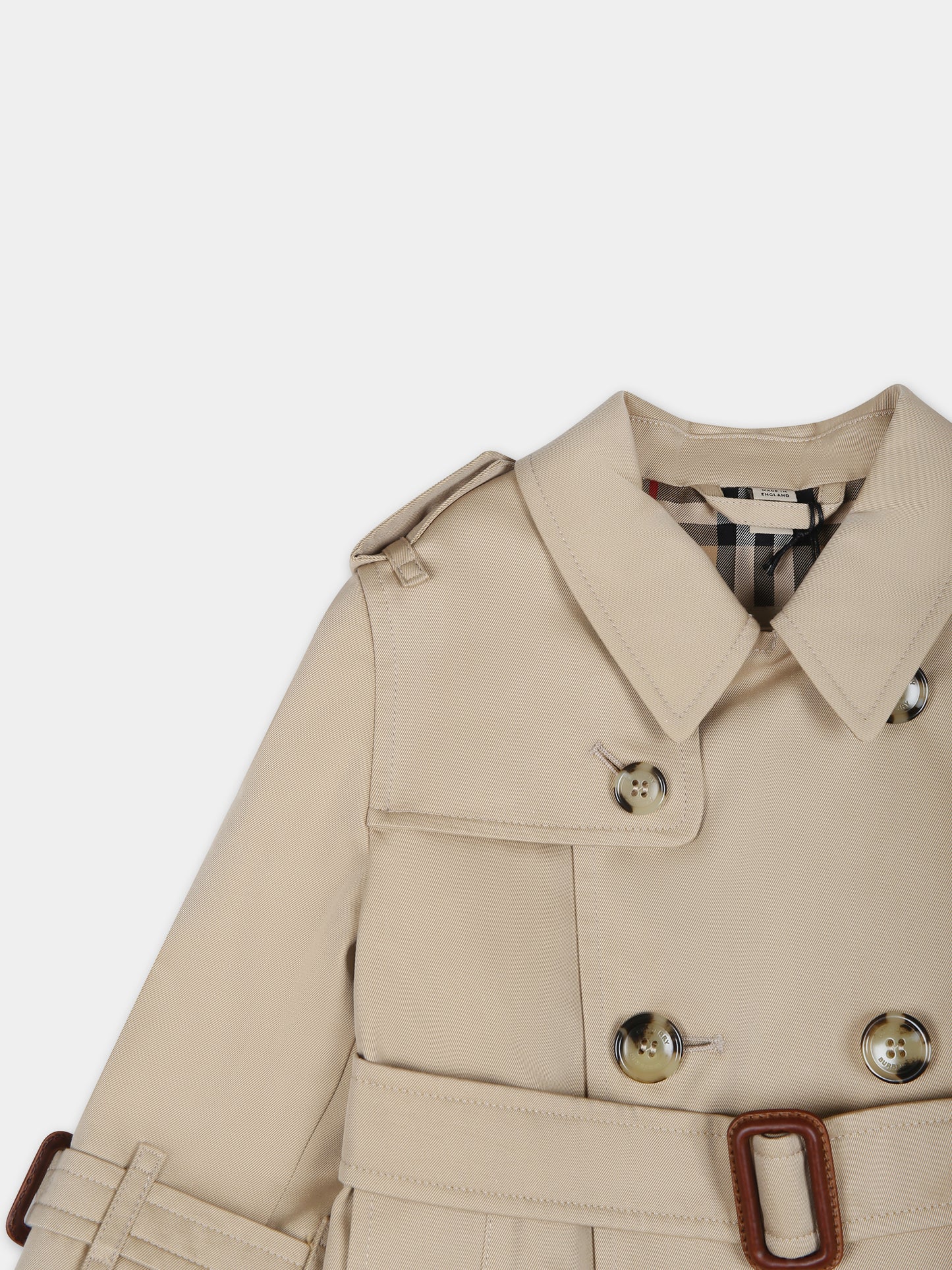 Trench beige per neonati,Burberry Kids,8069507 A1366