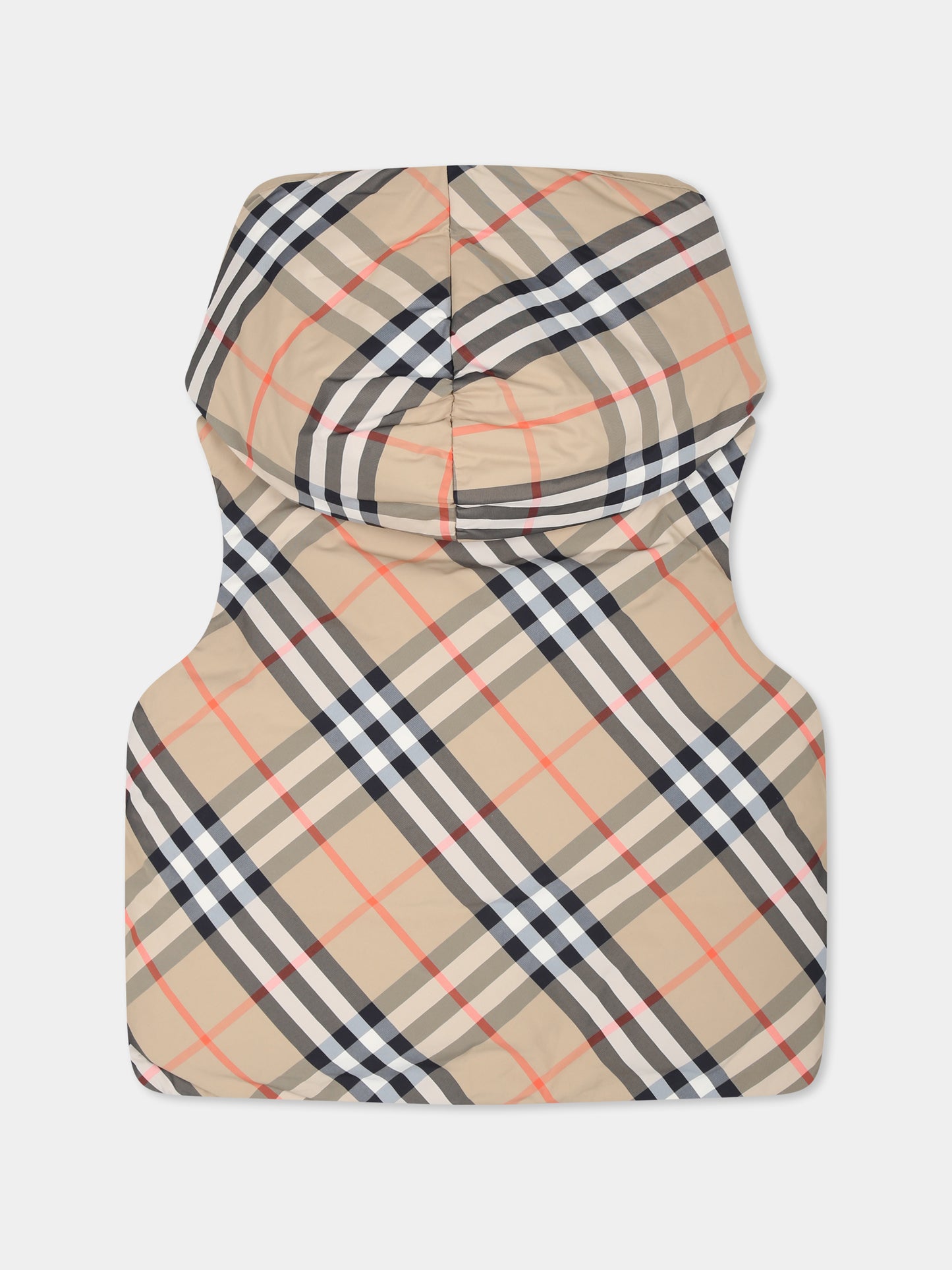 Gilet reversibile beige per neonati con cavaliere equestre,Burberry Kids,8093017 B9368