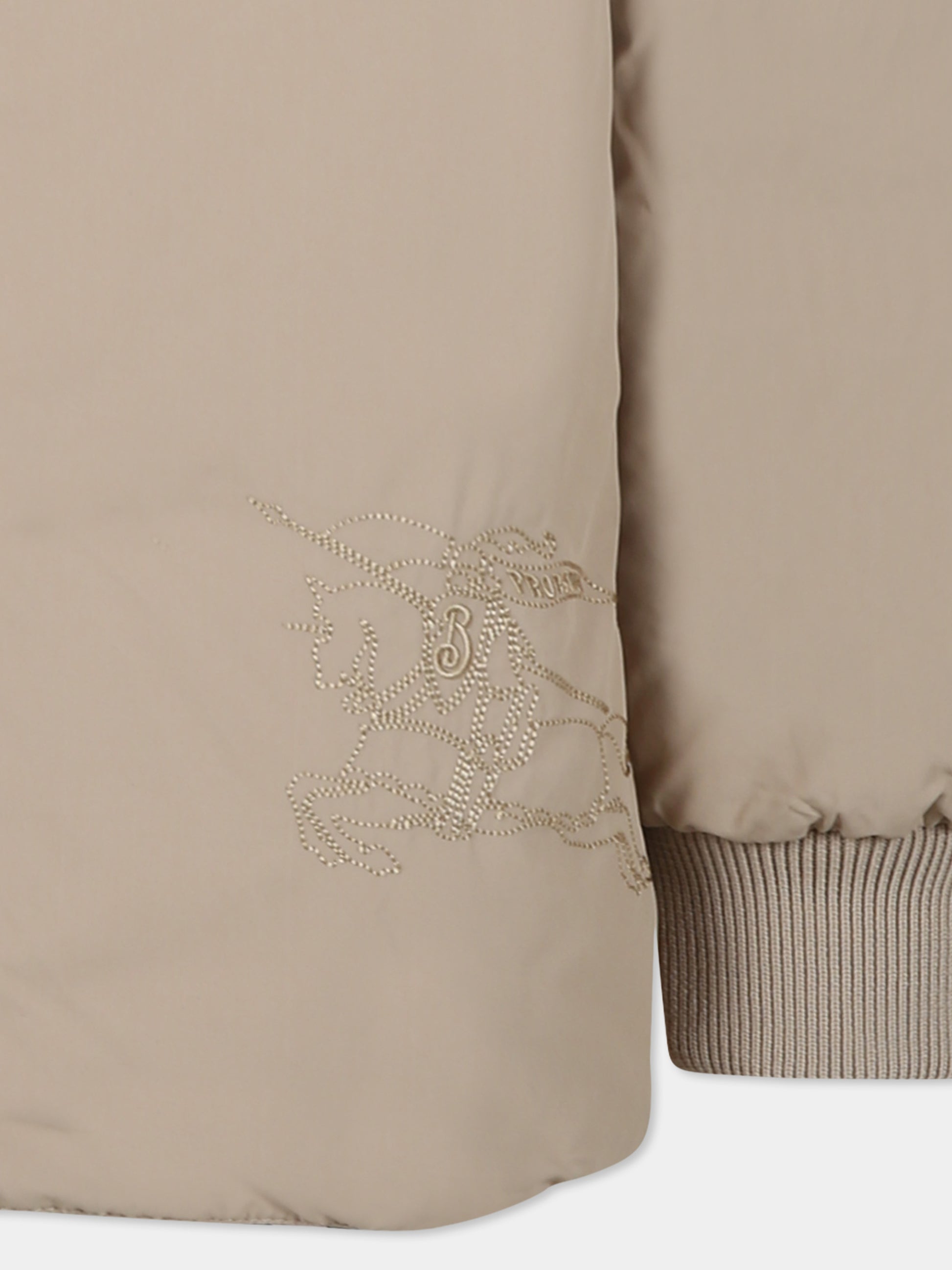 Piumino reversibile beige per bambini con check vintage,Burberry Kids,8092462 B9368