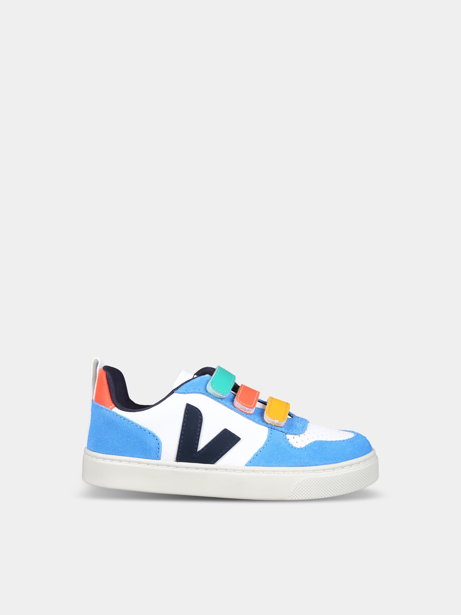 Sneakers azzurre per bambino con logo,Veja,CV0503802C