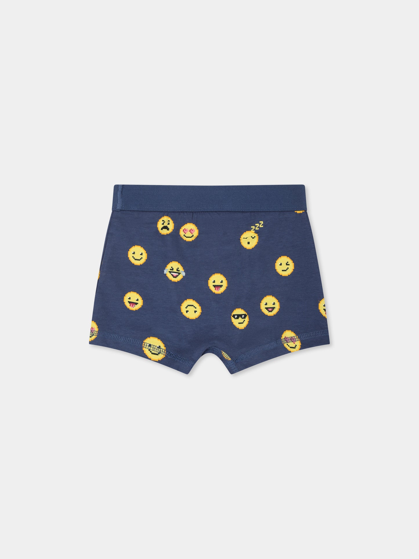 Set boxer blu Justin per bambino con stampa emoji,Molo,1W24Q201 9218