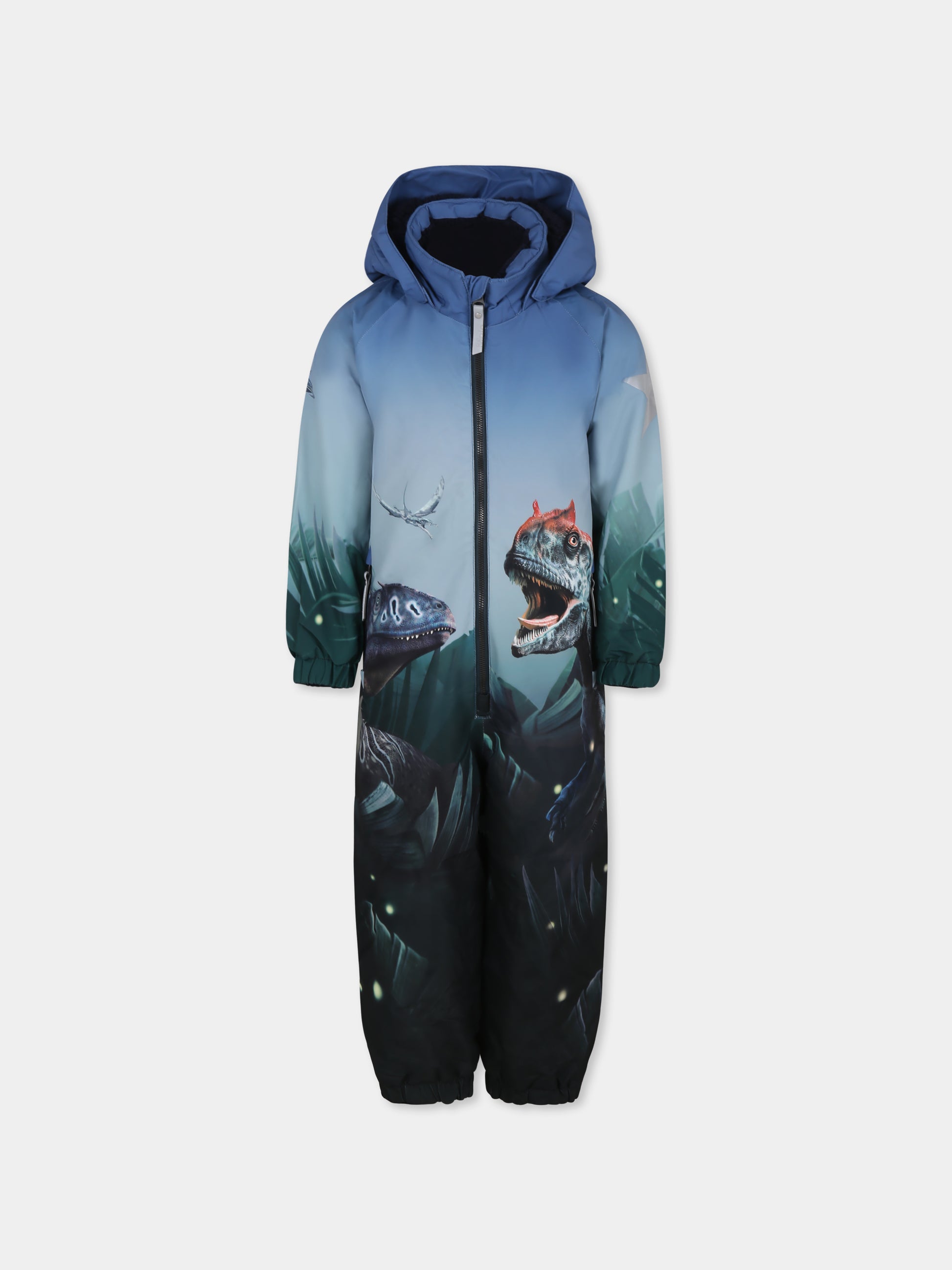 Tuta da neve celeste Polar per bambino con stampa dinosauri,Molo,5W24N202 3600