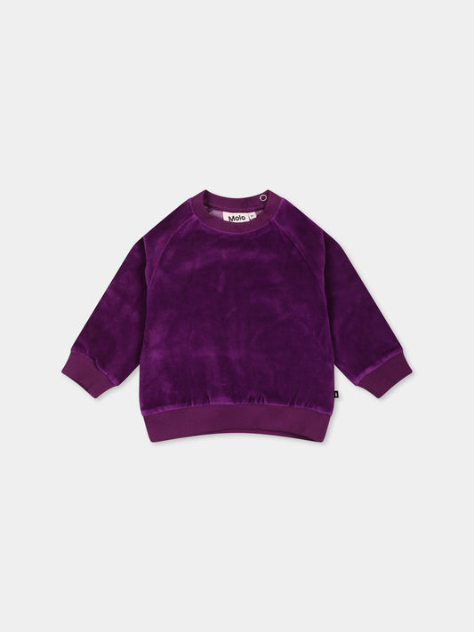 Felpa viola Disc per neonata,Molo,4W24J203 8967
