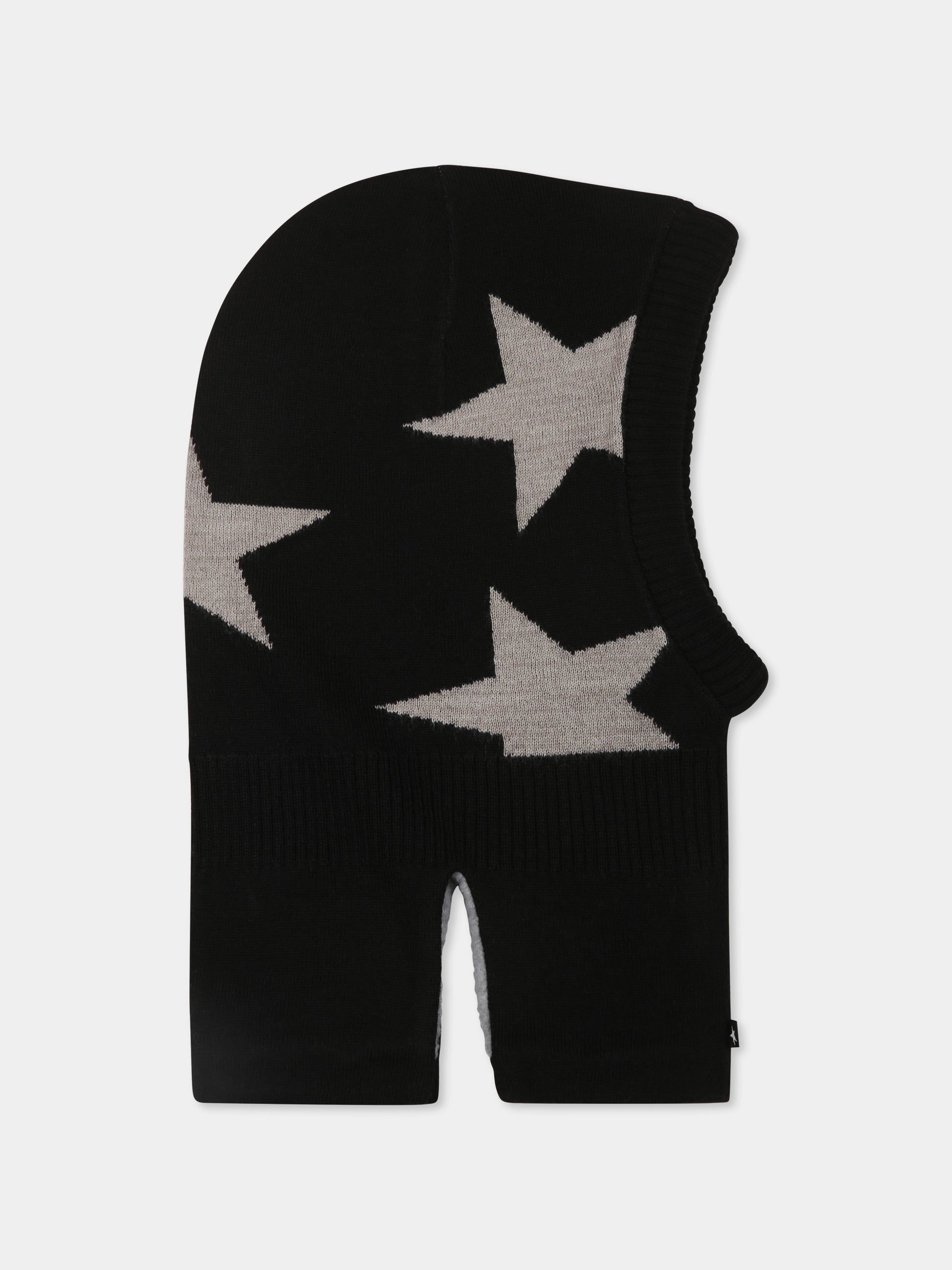 Balaclava nera Snow per bambini con stelle,Molo,7W24S401 0099