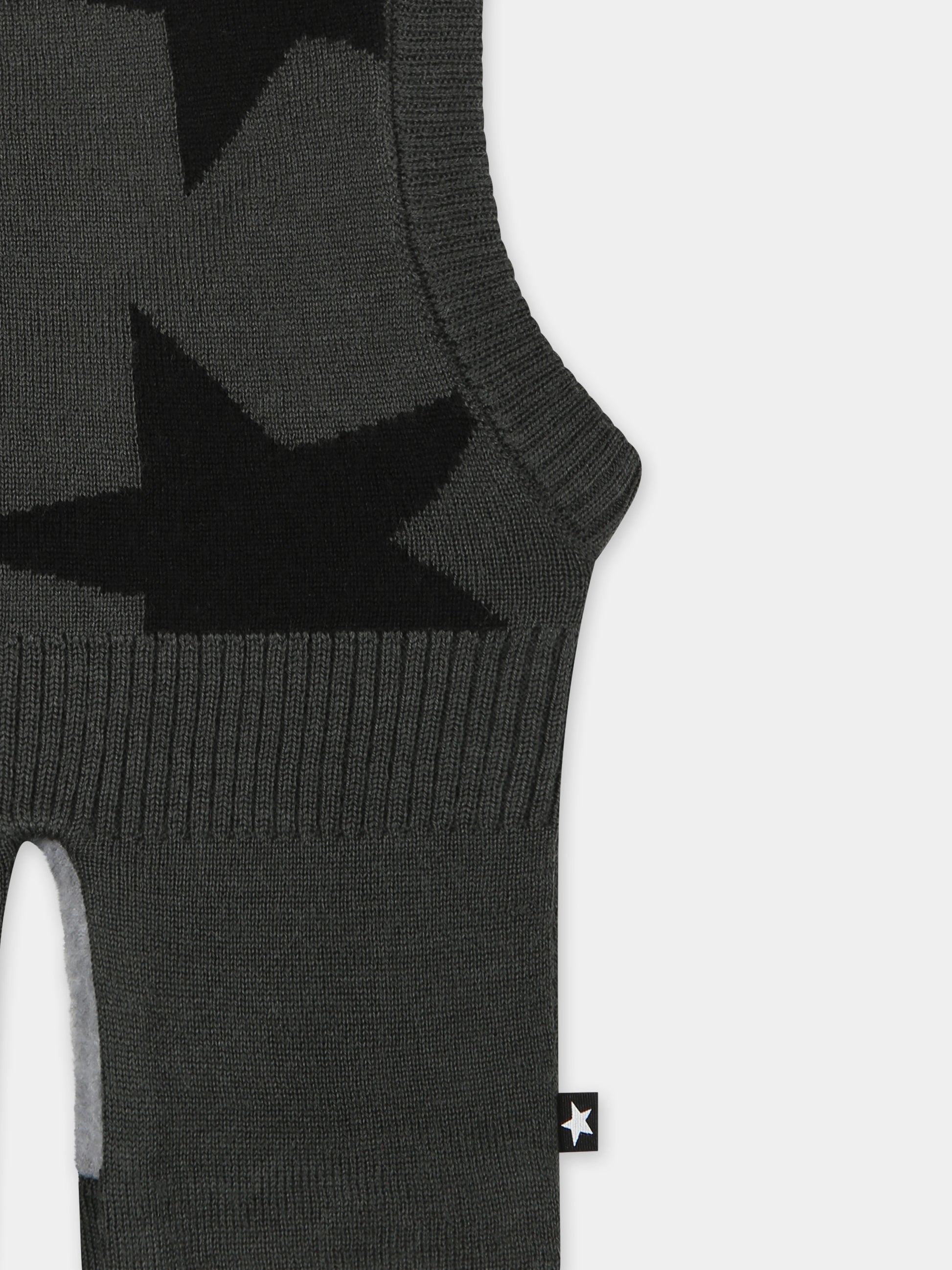 Balaclava verde Snow per bambini con stelle,Molo,7W24S401 8563